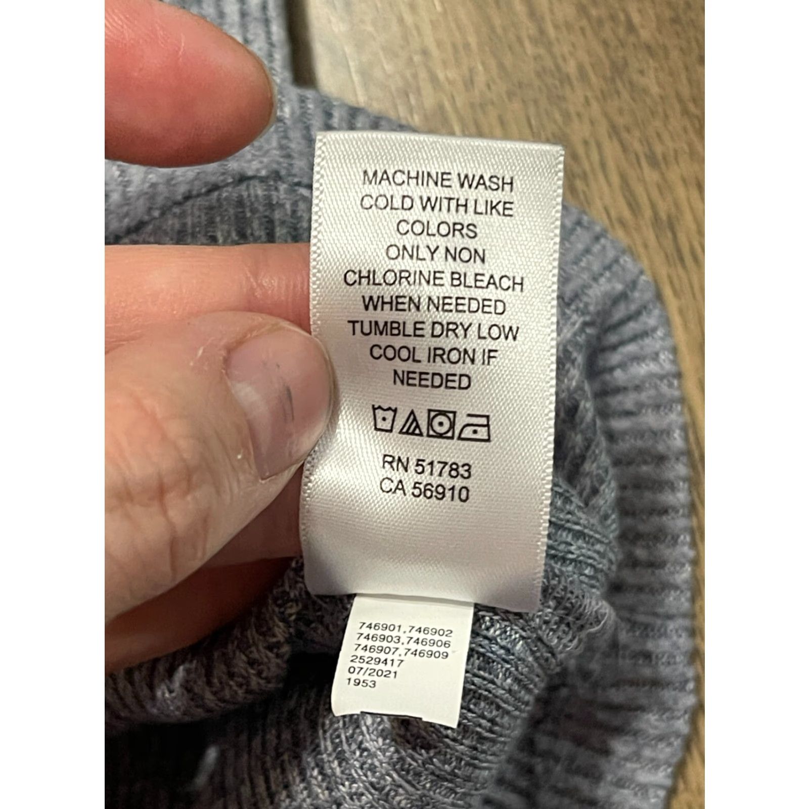 Vintage Maurices Sweater Women’s Medium Blue Long Sleeve Ruffled Mock Neck Pullover Casual Knit Size M / US 6-8 / IT 42-44 - 7 Thumbnail