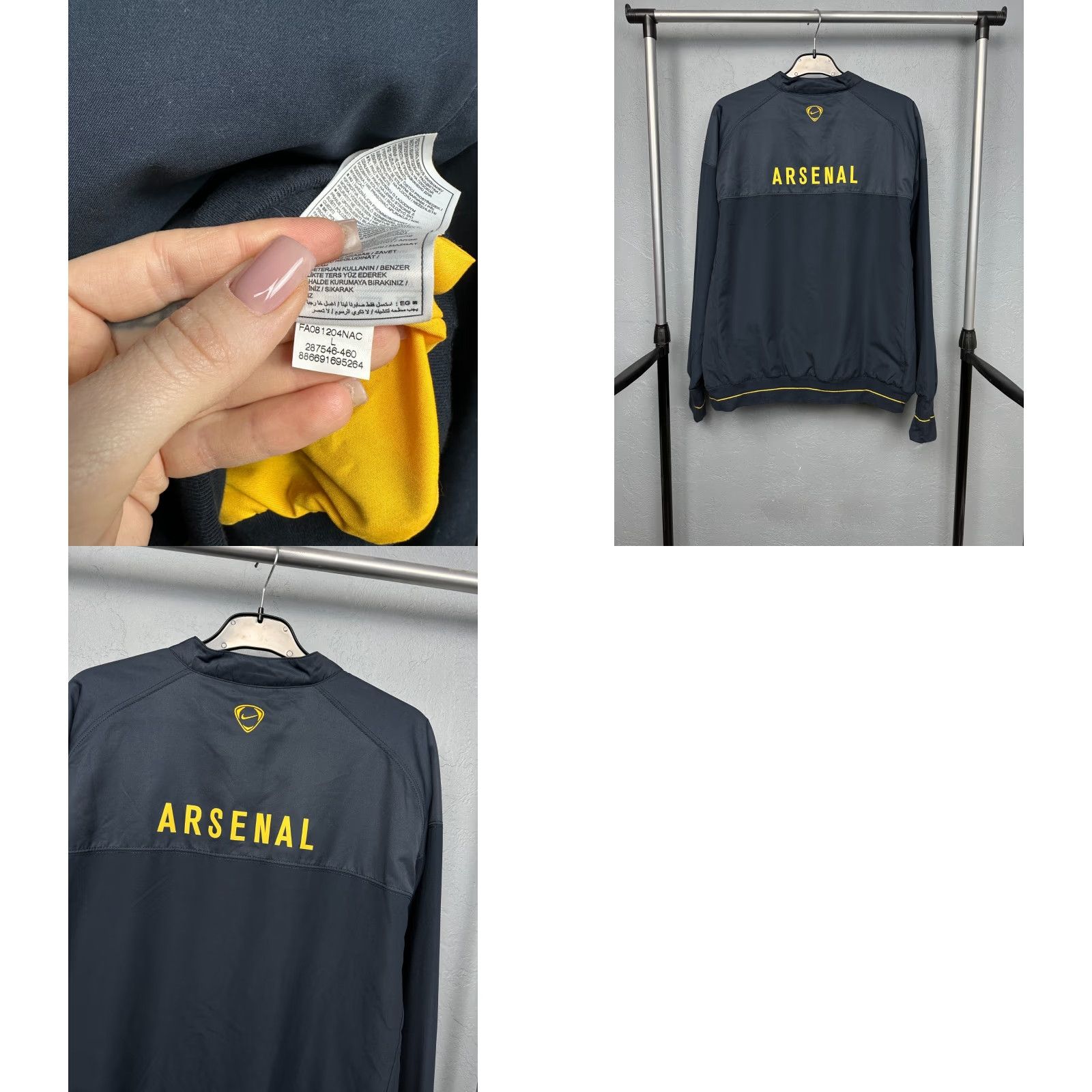 Nike Nike Arsenal Jacket Mens L Windbreaker Blue Logo Vintage No Size US L / EU 52-54 / 3 - 8 Thumbnail