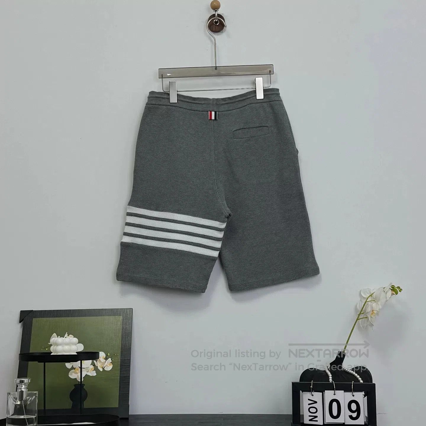 Thom Browne Thom Browne Gray Waffle Stripe Shorts Size 2. Size US 28 / EU 44 - 2 Thumbnail