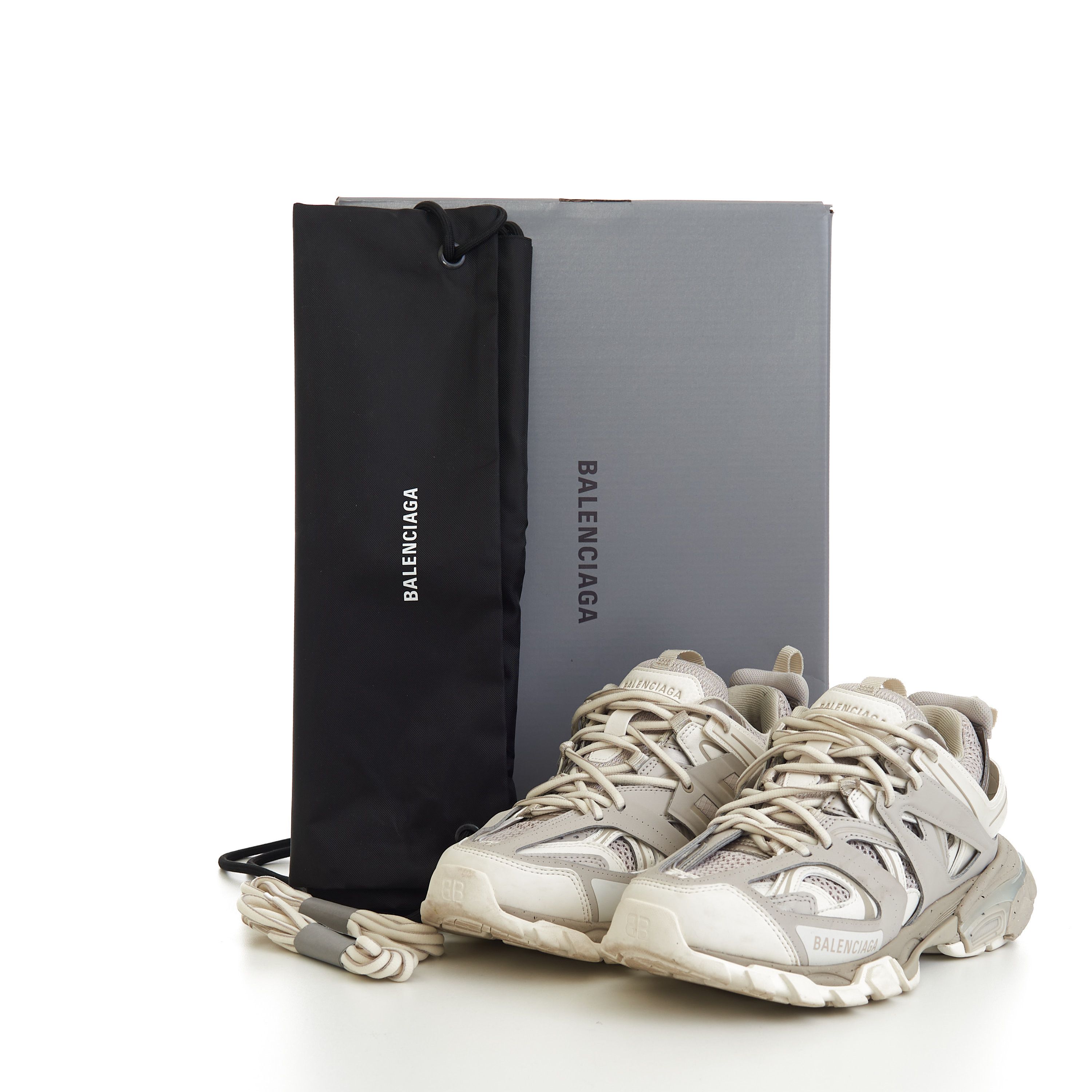 Balenciaga Women's Track Sneaker In Light Beige Mesh & Nylon Size US 7 / IT 37 - 12 Thumbnail