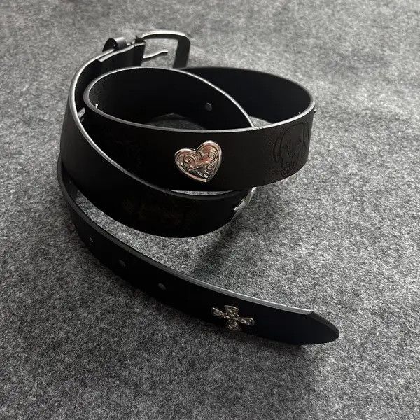 Other Retro Cross Belt – Cleanfit Punk Style, Black Unisex Size ONE SIZE - 5 Thumbnail