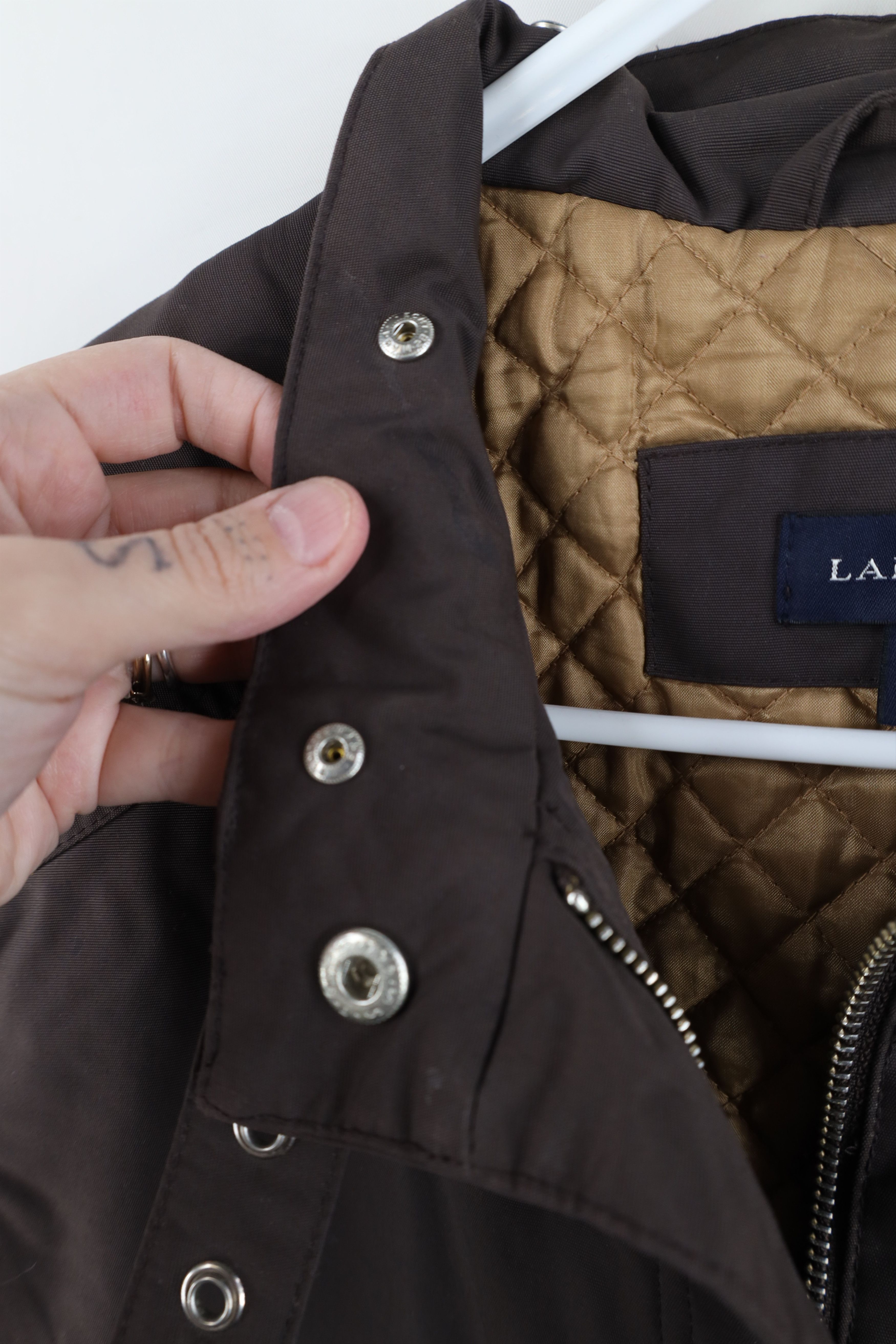 Lands' End Vintage Lands End Quilted Buckle Collar Jacket Brown Size M / US 6-8 / IT 42-44 - 11 Thumbnail