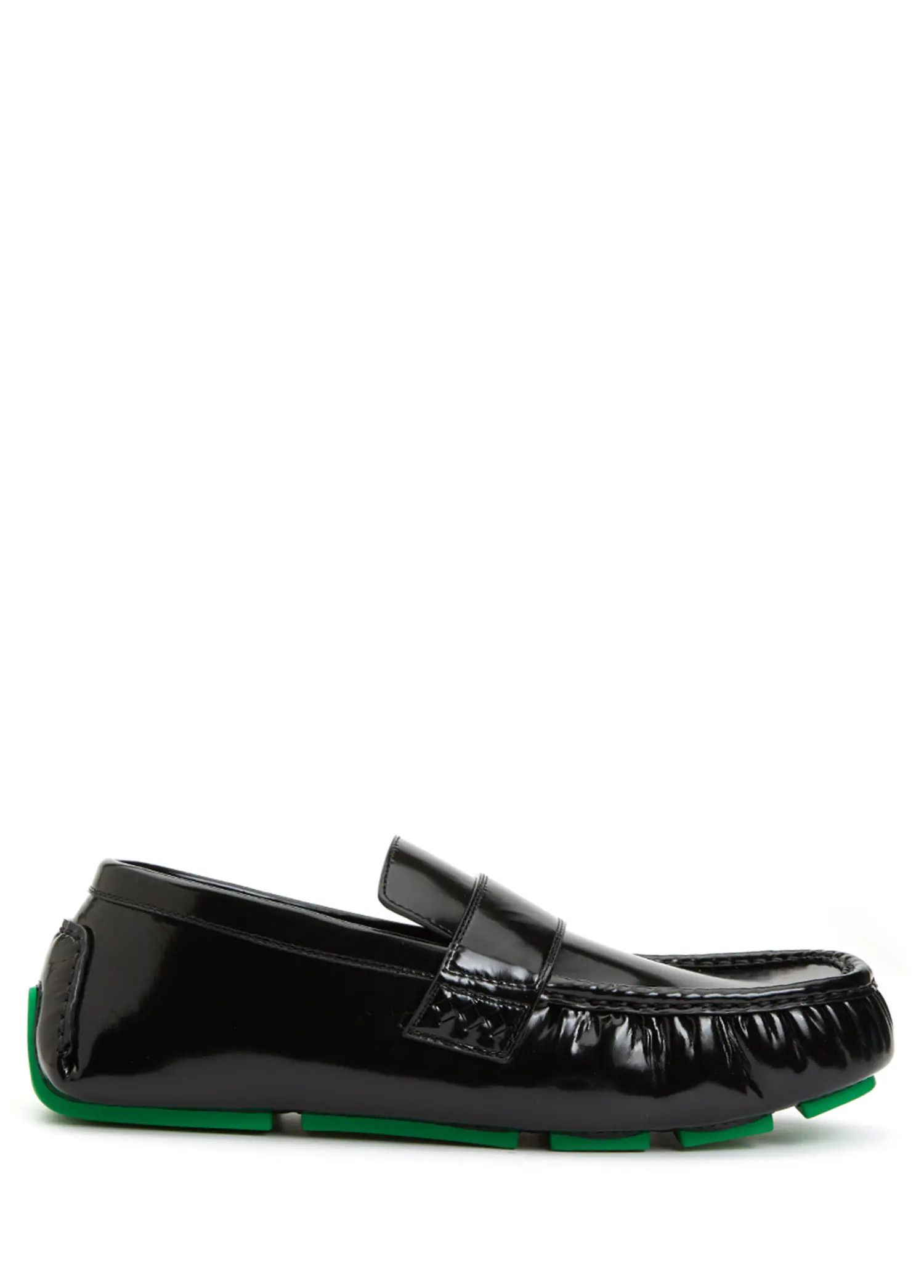 Bottega Veneta o1loc1c0125 741331 Ride Driver Loafers in Black/Green Size US 9.5 / EU 42-43 - 1 Thumbnail