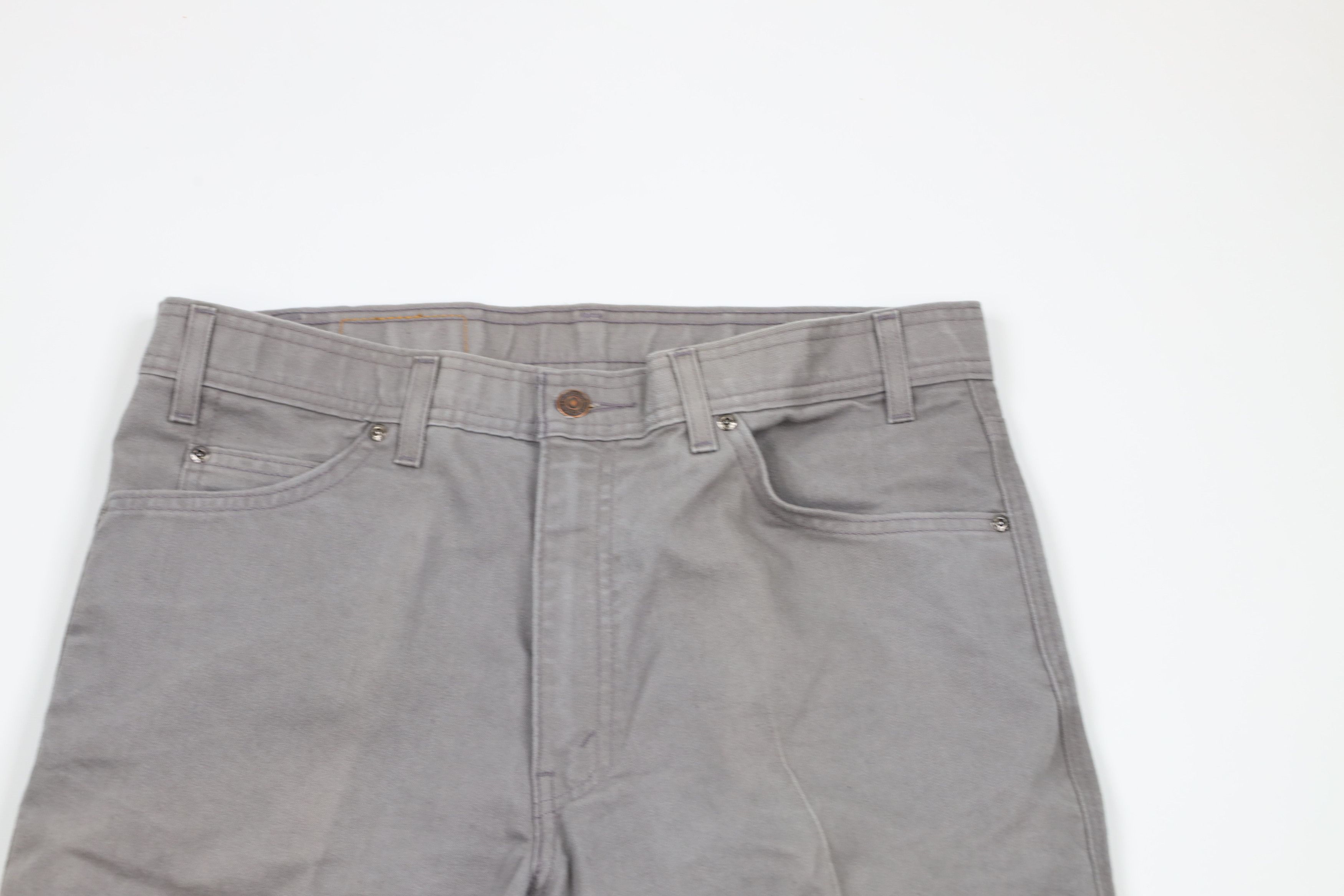 Levi's × Vintage Vintage 90s Levis Cotton Twill Flared Wide Leg Jeans Gray Size US 34 / EU 50 - 2 Thumbnail