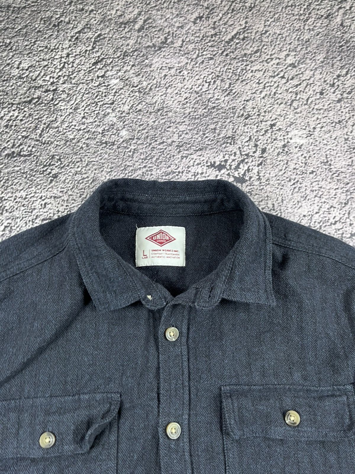 Union LA Vintage Union Works Navy Flannel Shirt casual streetwear L Size US L / EU 52-54 / 3 - 5 Thumbnail