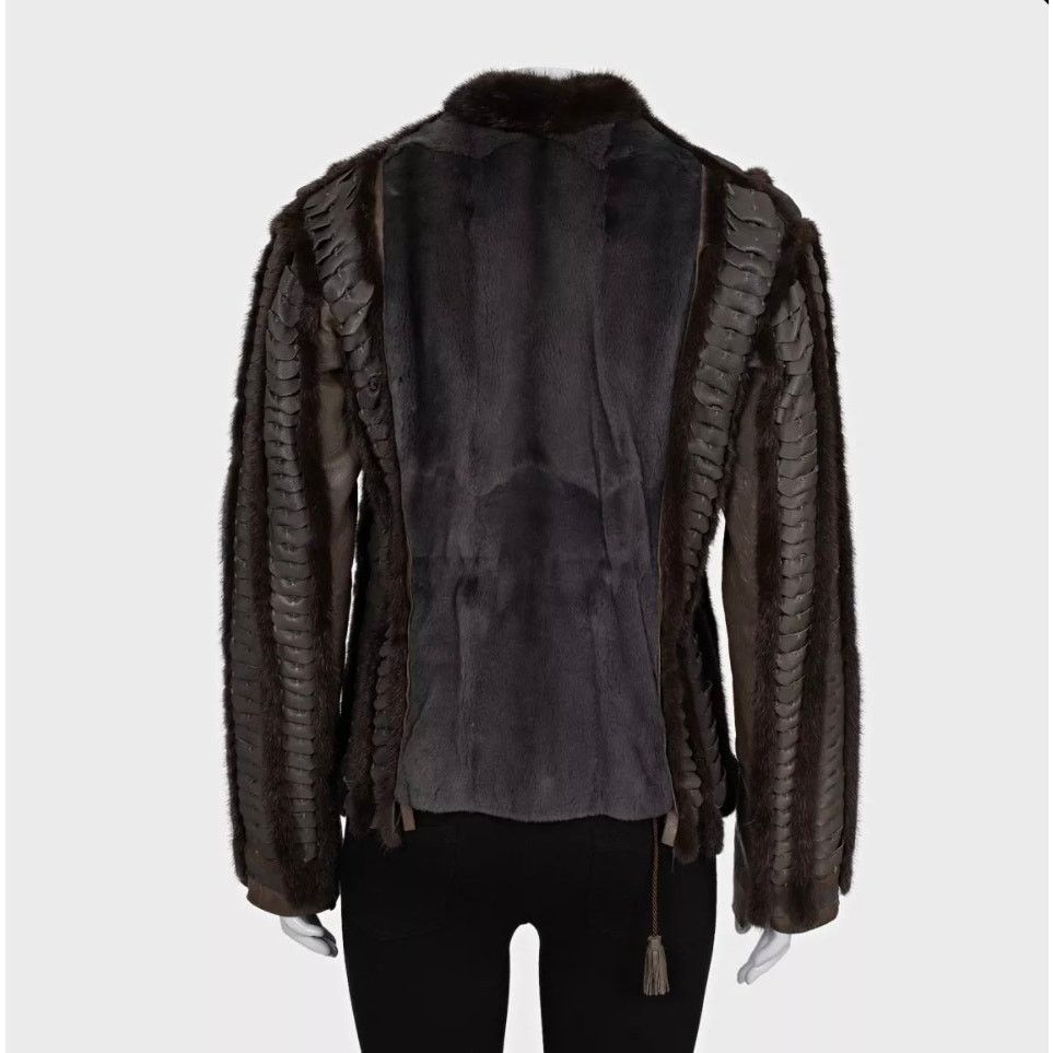Roberto Cavalli Roberto Cavalli Fur Leather Straight-Cut Jacket - IT 40 / S Size S / US 4 / IT 40 - 3 Thumbnail