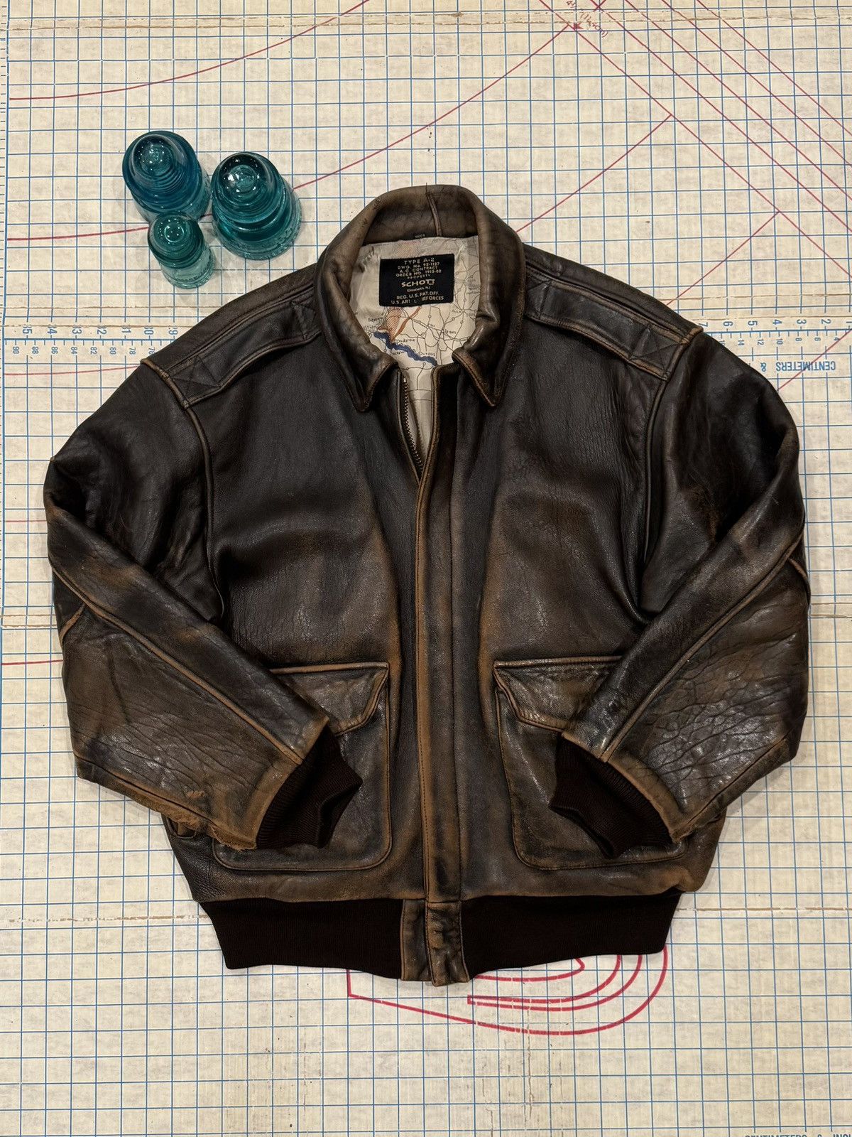 Schott Vintage Schott NYC A-2 Leather Bomber Jacket Mens Size Large Size US L / EU 52-54 / 3 - 5 Thumbnail