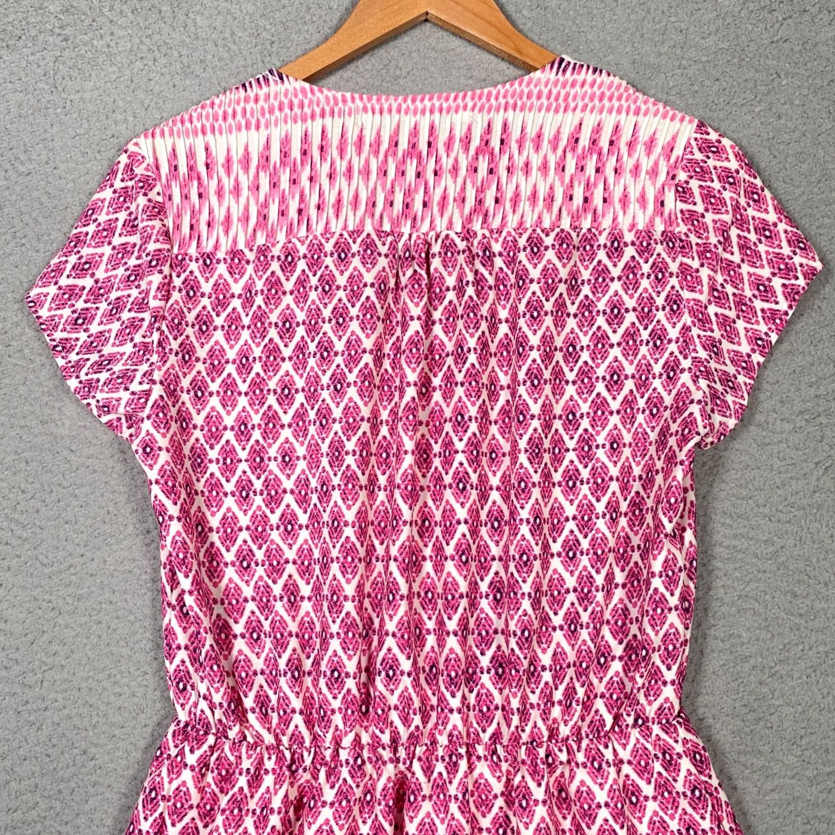 Vintage COLLECTIVE CONCEPTS Dress Small Pink Drop Waist Knee Length A-Line Bohemian Vacation Coastal Beach Women's Size S / US 4 / IT 40 - 4 Thumbnail