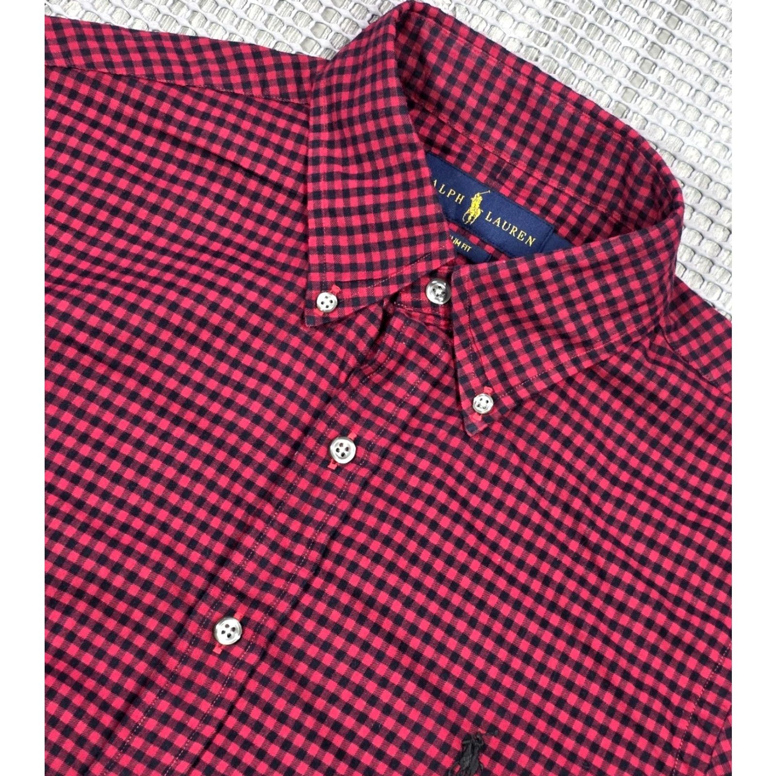 Polo Ralph Lauren Polo Ralph Lauren Button Up Shirt Men’s Slim S Red Black Gingham Check Buffalo - Polo Ralph Lauren Big Pony Shirt Men Slim S Red Black Check Buffalo Size US S / EU 44-46 / 1 - 5 Thumbnail