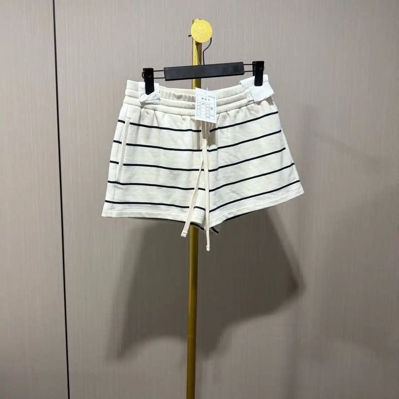 Miu Miu Miu Miu White Cotton Striped Shorts 0089 Size 23" - 1 Thumbnail