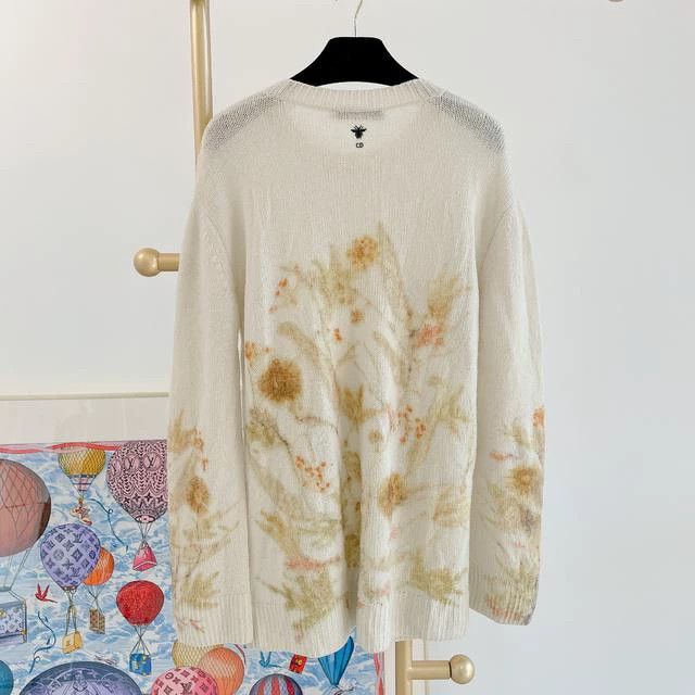 Dior Dior Printed cashmere sweater Size XS / US 0-2 / IT 36-38 - 2 Thumbnail