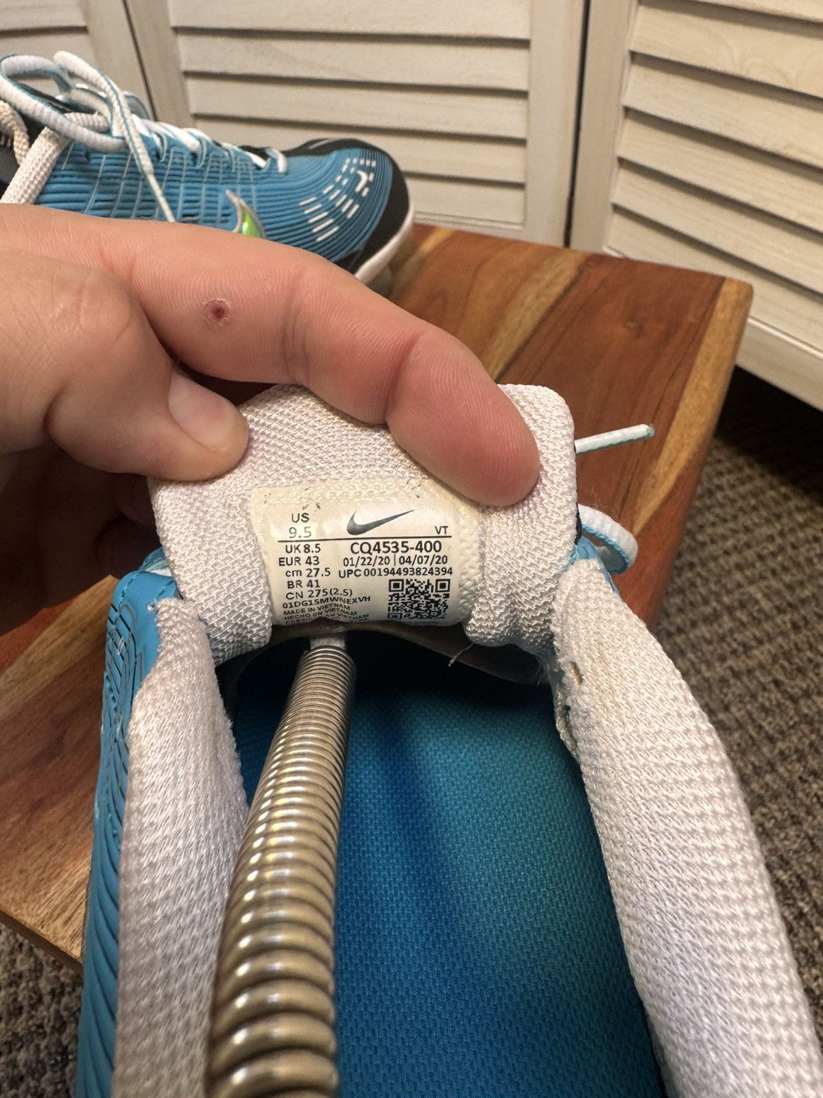 Nike Men’s casual Sneakers Nike Air VaporMax 360 Laser Blue Size US 9.5 / EU 42-43 - 11 Thumbnail