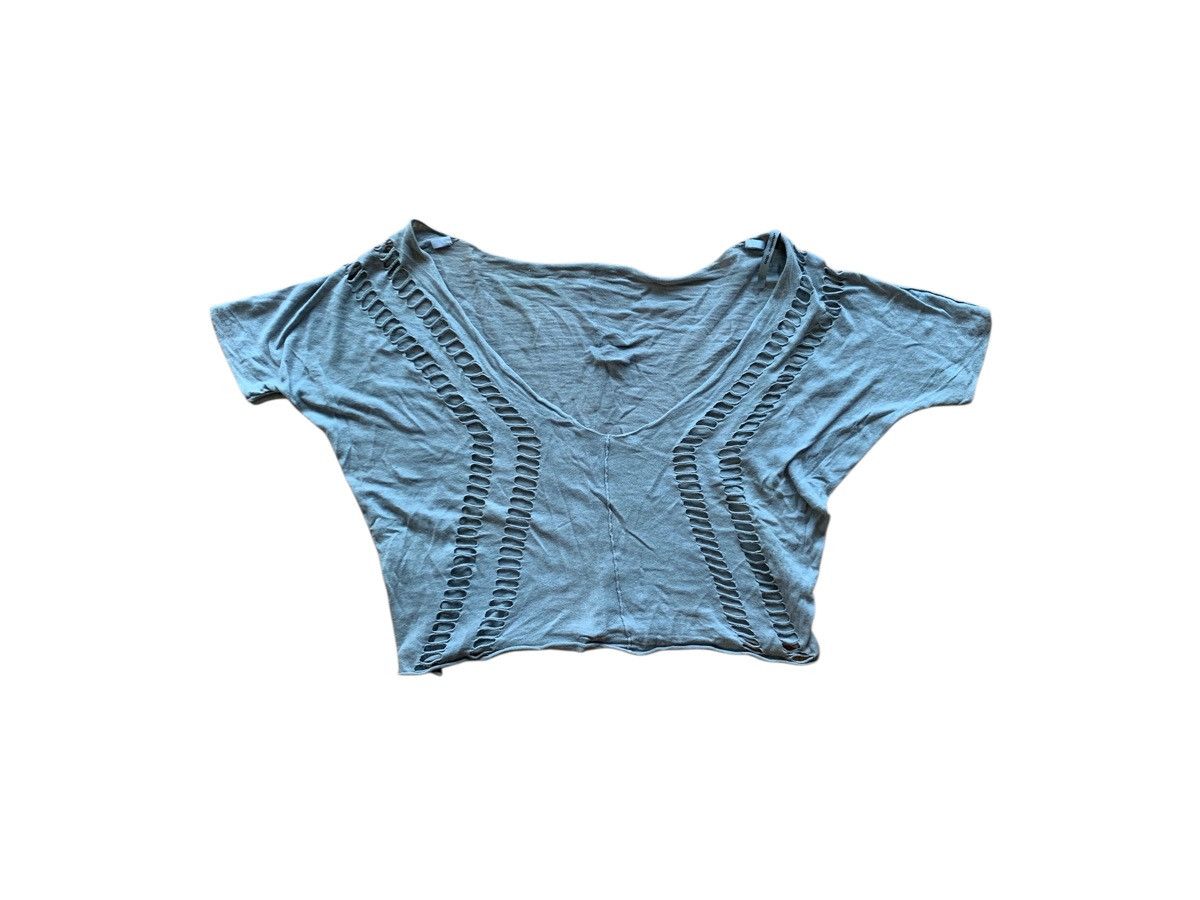Cop Copine × Designer Cop Copine | Open-Back Blouse in Cool Grey Size M / US 6-8 / IT 42-44 - 1 Thumbnail