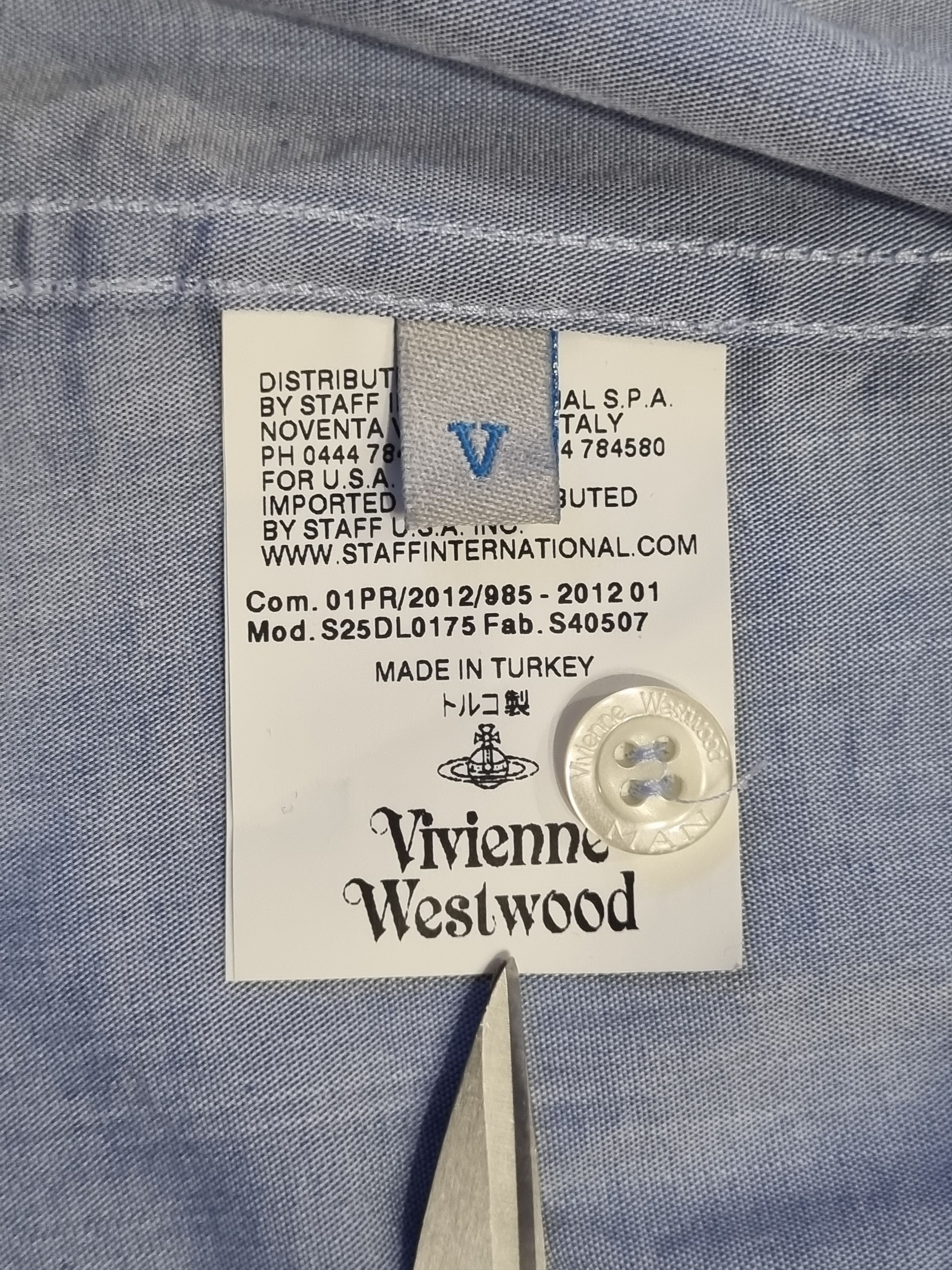 Vivienne Westwood Vivienne Westwood Embroidered Logo Button Up Shirt Size US XXL / EU 58 / 5 - 11 Thumbnail