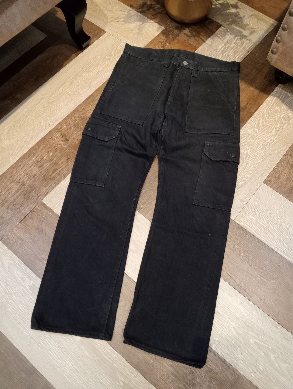 Real Japan Blues R.J.BLUES JAPAN 6 POCKET CARGO SELVEDGE DENIM PANTS Size US 29 - 2 Thumbnail