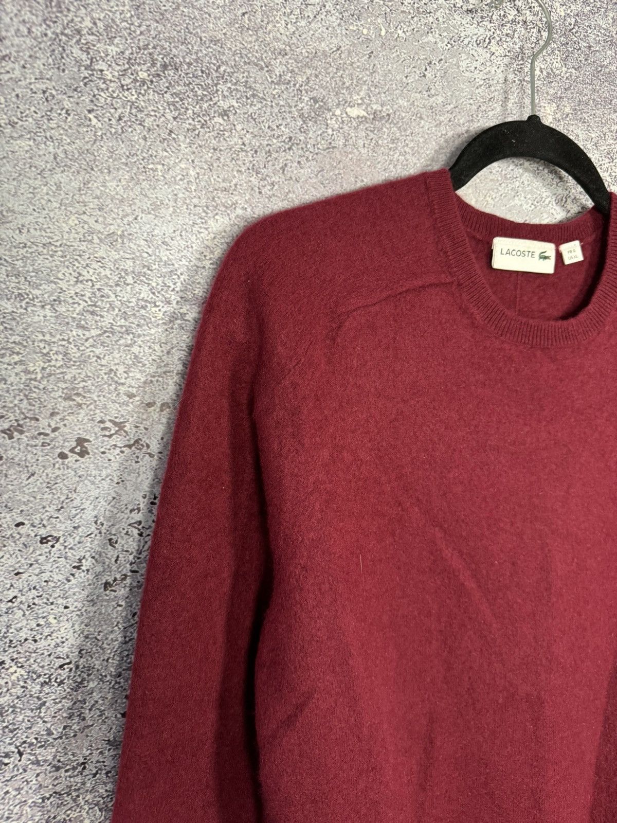 Lacoste × Vintage Lacoste Sweater Mens Red Size S(6) 100% Cashmere Knit Crew N Size US S / EU 44-46 / 1 - 5 Thumbnail