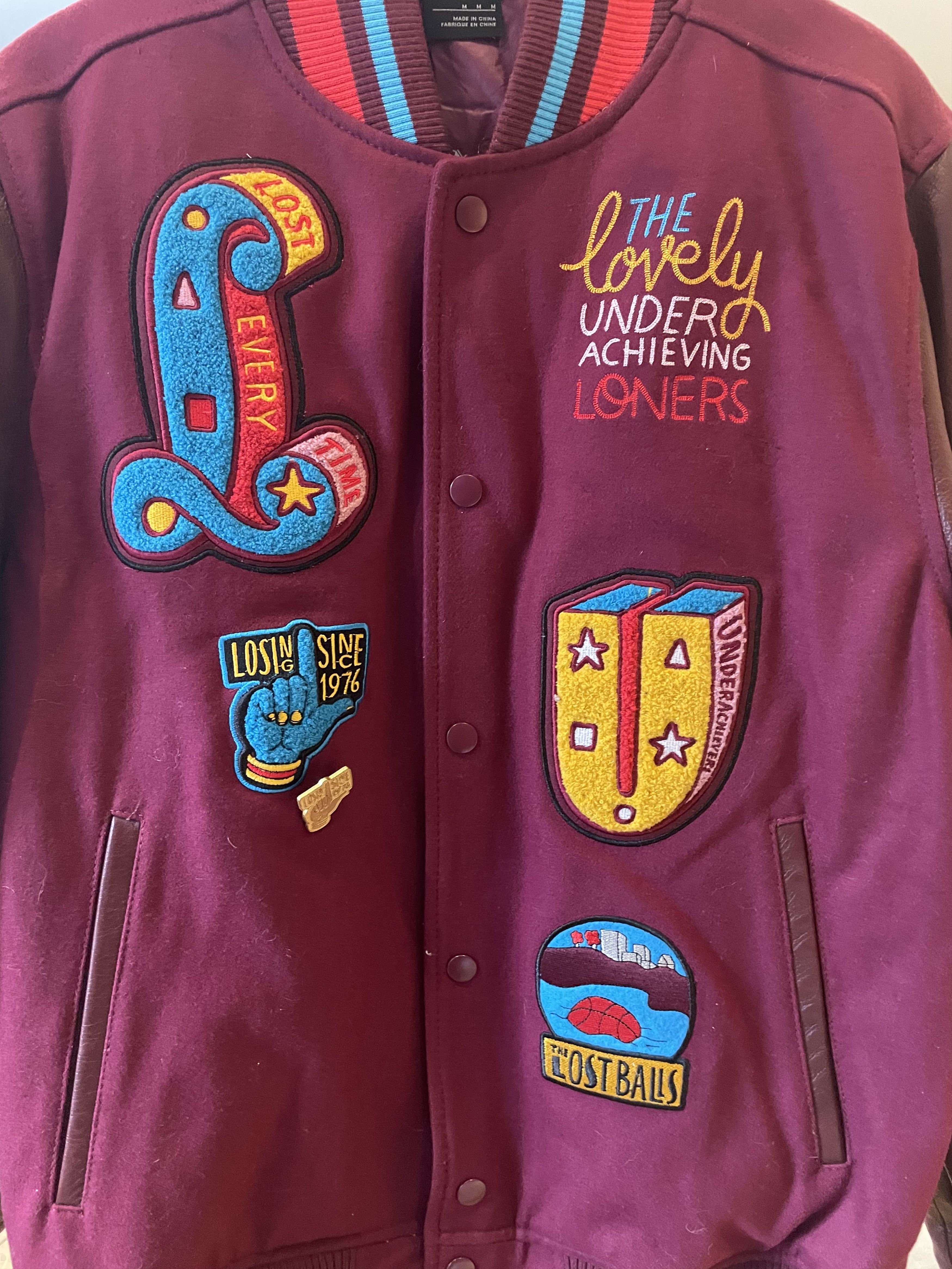Nike × Parra SAMPLE : NSW x Parra 09 MA-1 Leather Varsity Flight Jacket Size US M / EU 48-50 / 2 - 8 Thumbnail