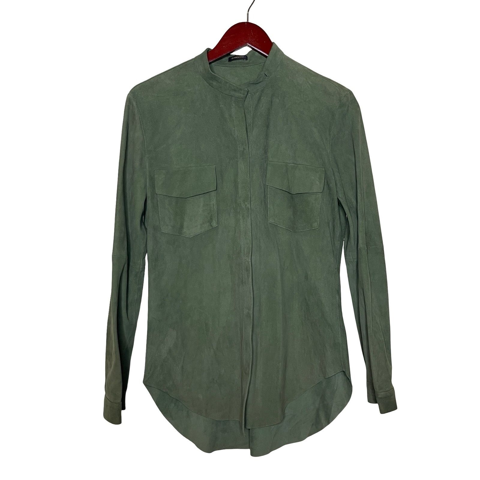 Osklen Osklen green suede 100% leather button down shirt jacket M Size M / US 6-8 / IT 42-44 - 1 Thumbnail