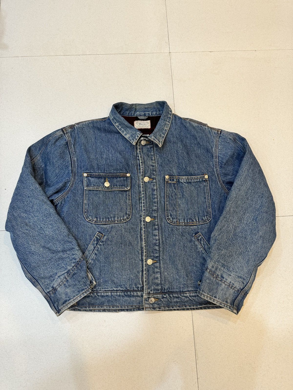 Polo Ralph Lauren × RRL Ralph Lauren Polo Ralph Lauren Type 2 Blanket Lined Denim Jacket Size US L / EU 52-54 / 3 - 1 Thumbnail
