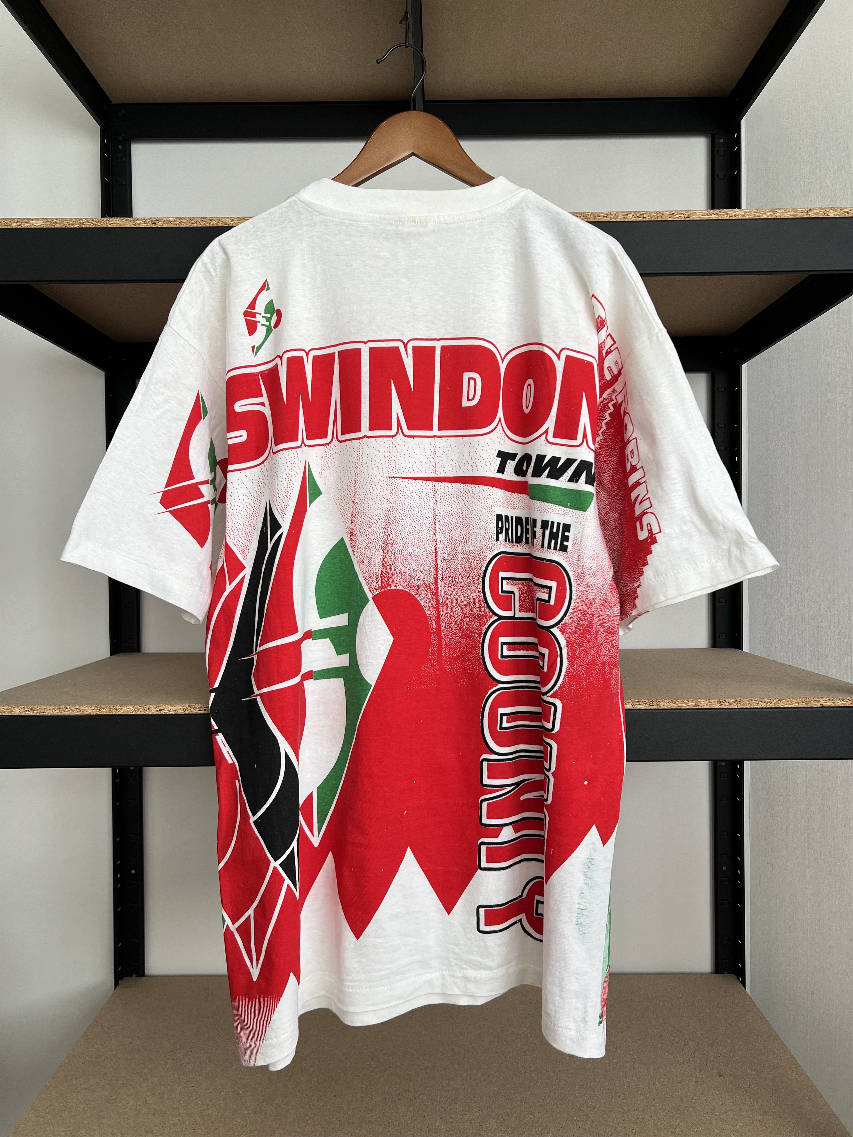 Vintage Vintage 90s Swindon Town FC The Robins English Soccer Tshirt Size US XXL / EU 58 / 5 - 2 Thumbnail
