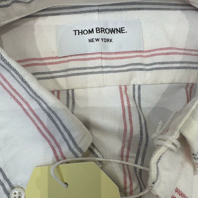 Thom Browne Thom Browne White striped double color stripe sleeve shirt Size US M / EU 48-50 / 2 - 4 Thumbnail
