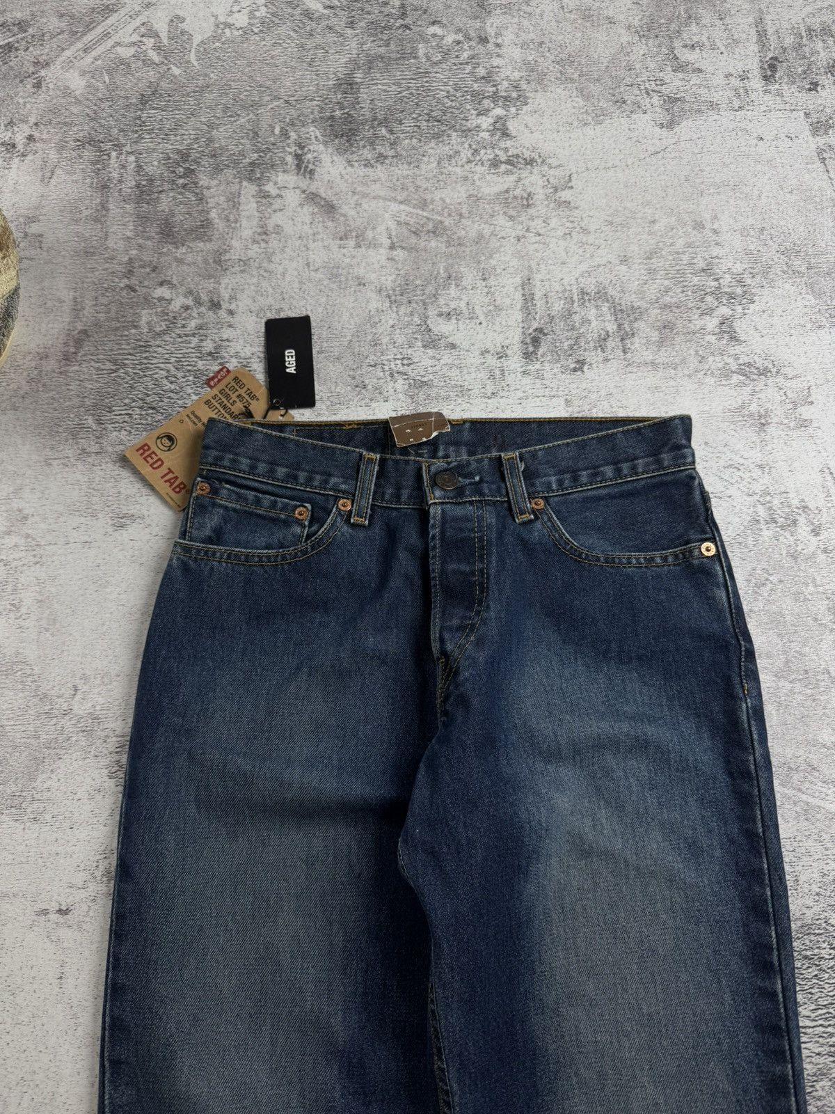 Levi's Levi’s 575 NEW W28 L32 Standard Fit Red Tab Blue Button Fly Denim Jeans Trousers Size 28" / US 6 / IT 42 - 15 Thumbnail