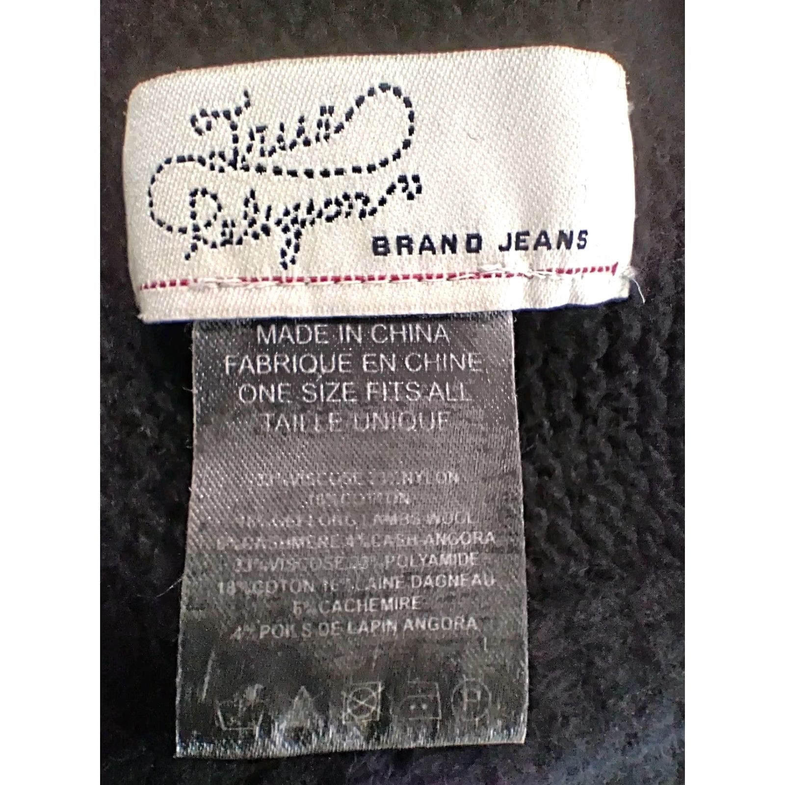 True Religion VINTAGE True Religion Scarf Unisex Cowl/Infinity Angora Wool Cashmere Floral Black Size ONE SIZE - 7 Thumbnail