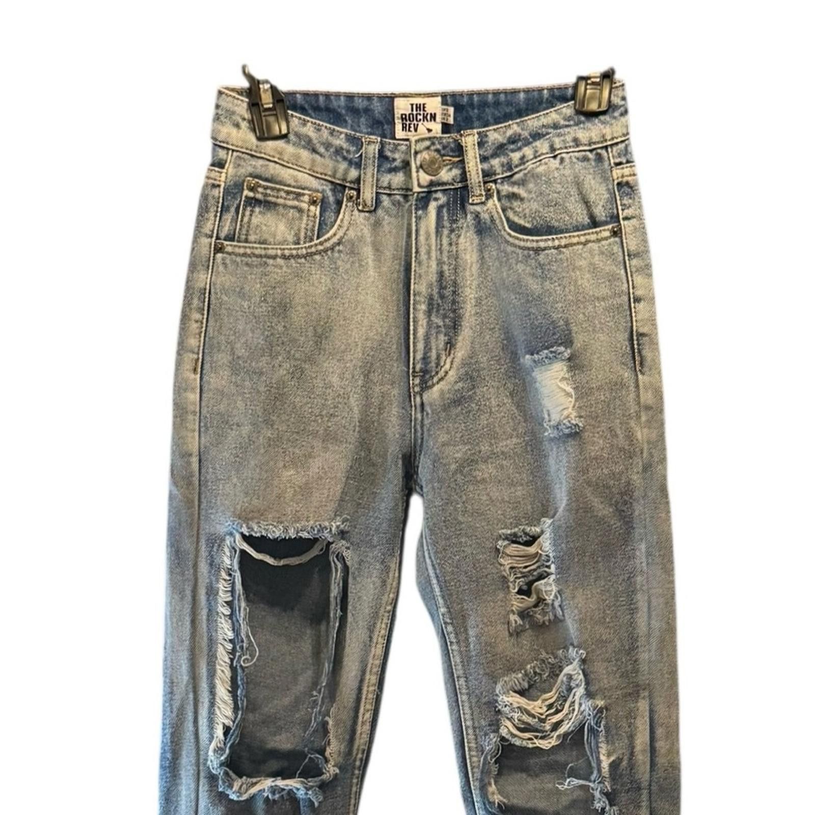 Designer The Rockn Rev. Women’s Boyfriend HighRise Jeans. Size 6. Size 28" / US 6 / IT 42 - 7 Thumbnail