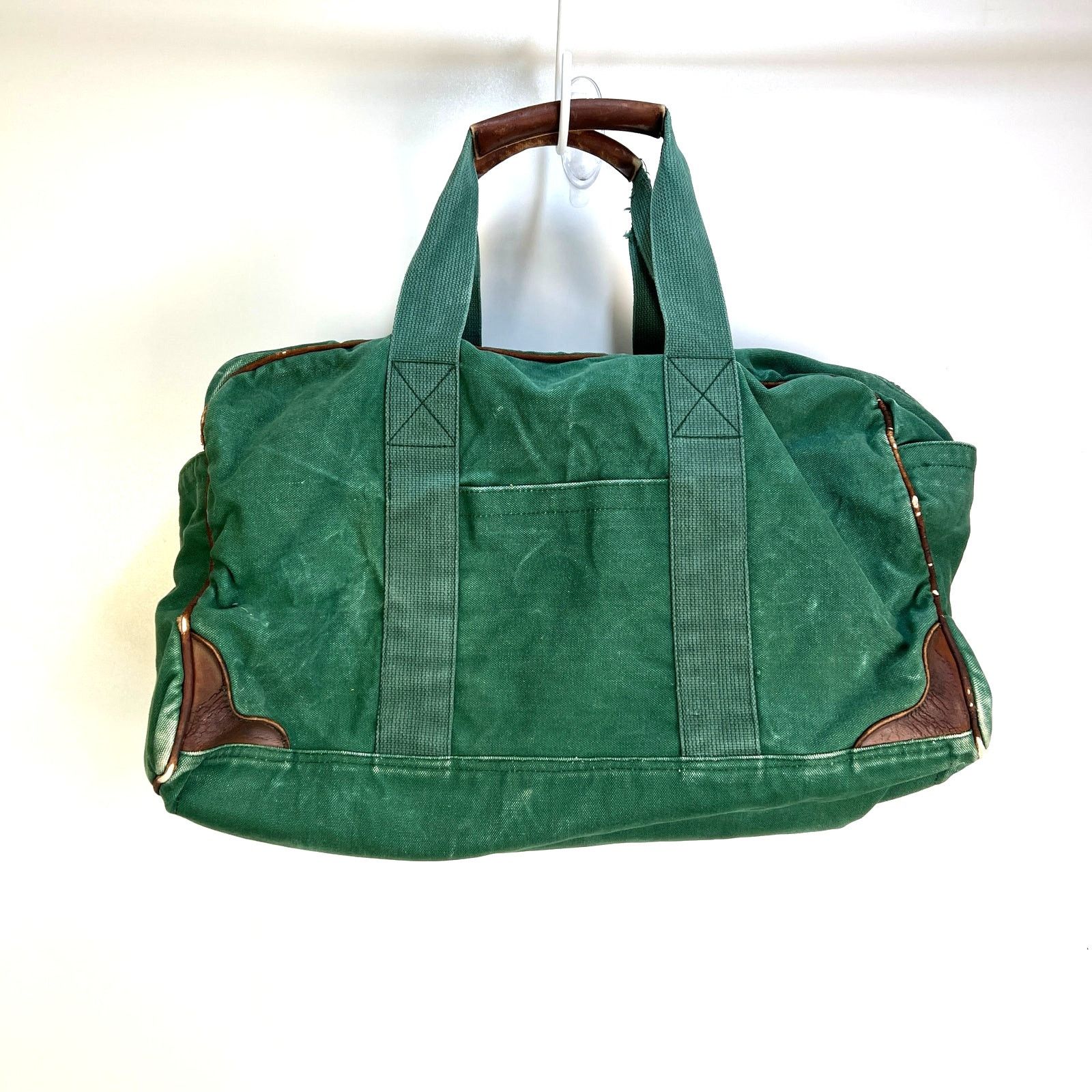 J.Crew Vintage J.Crew Green Canvas Duffle Bag Size ONE SIZE - 12 Thumbnail