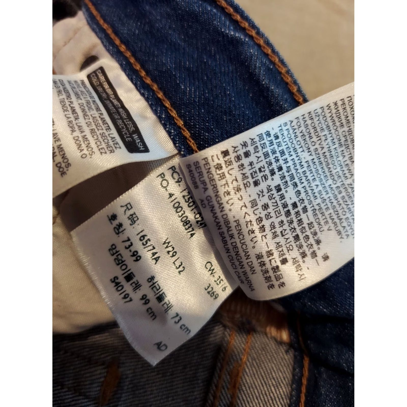 Levi's Mens Levi's 501 Jeans Blue Denim Pants Straight Classic Size 29x32 32x27 Size US 29 - 6 Thumbnail
