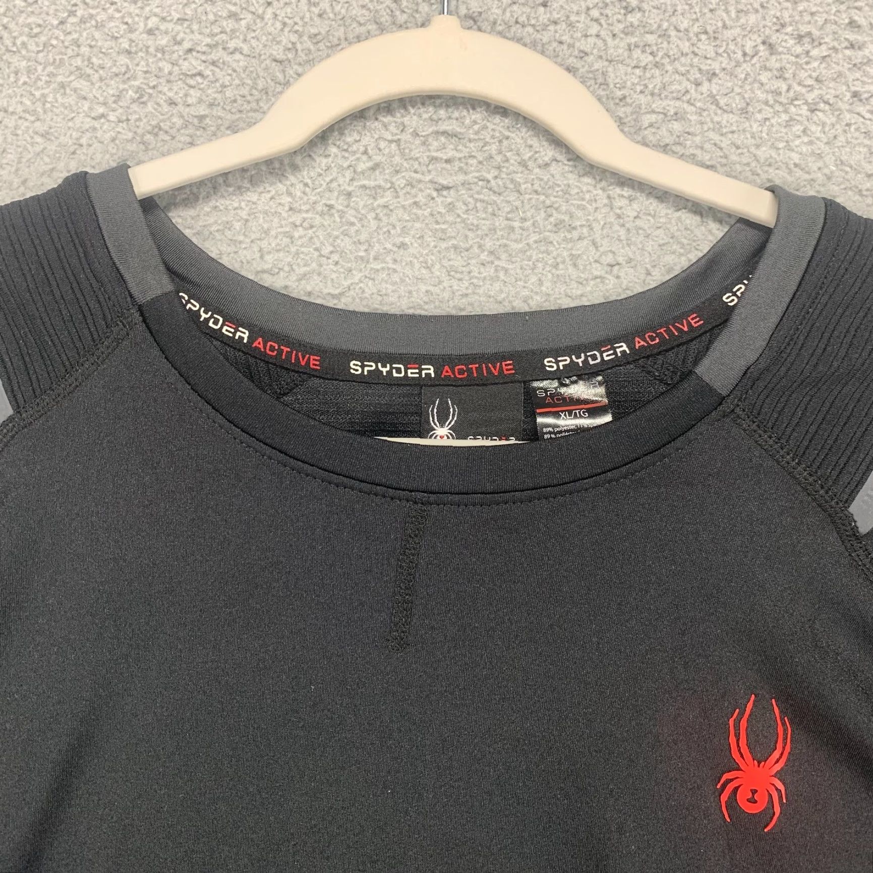 Spyder Spyder Shirt Mens XL Black Long Sleeve Active Stretch Performance Pullover ProwB Size US XL / EU 56 / 4 - 6 Thumbnail