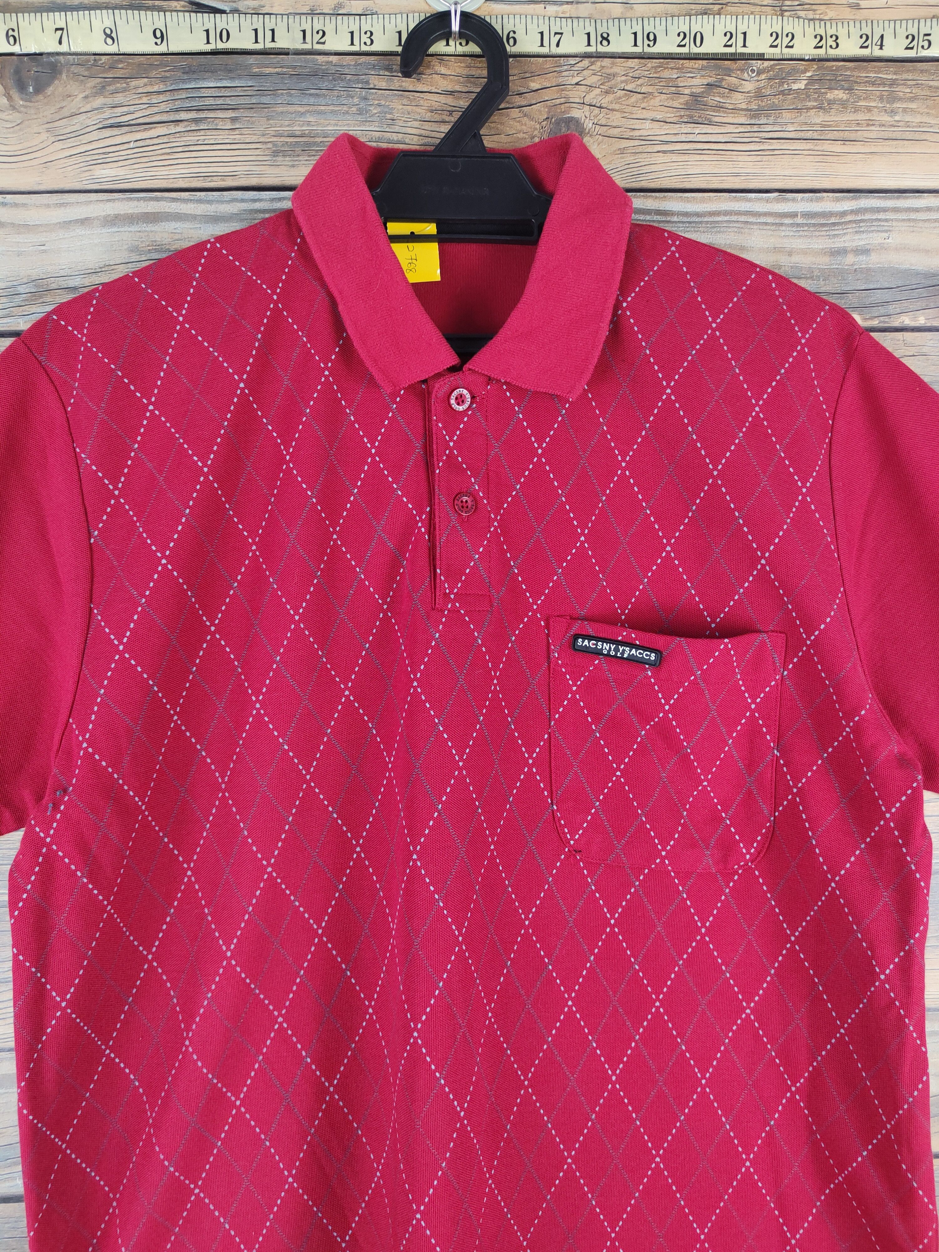 Yohji Yamamoto DL Sacsny Y'saccs yohji yamamoto Golf Red Polos #2768 Size US L / EU 52-54 / 3 - 2 Thumbnail