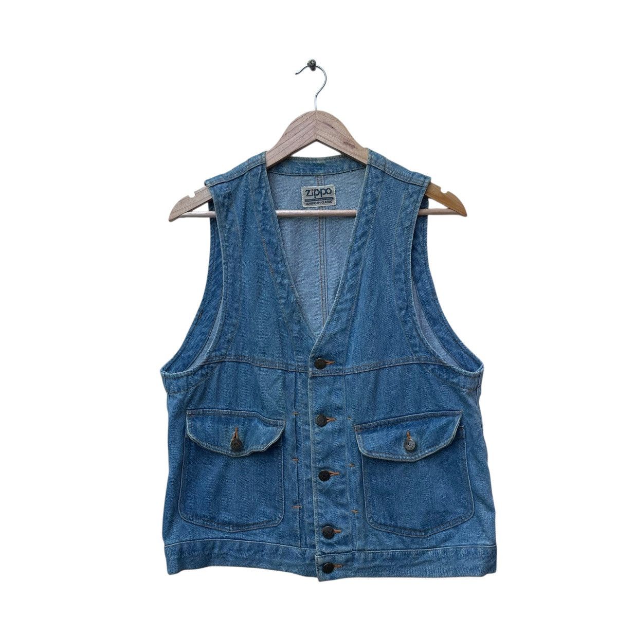 Vintage 💥Vintage Zippo Vest Denim Jacket Size US M / EU 48-50 / 2 - 1 Thumbnail