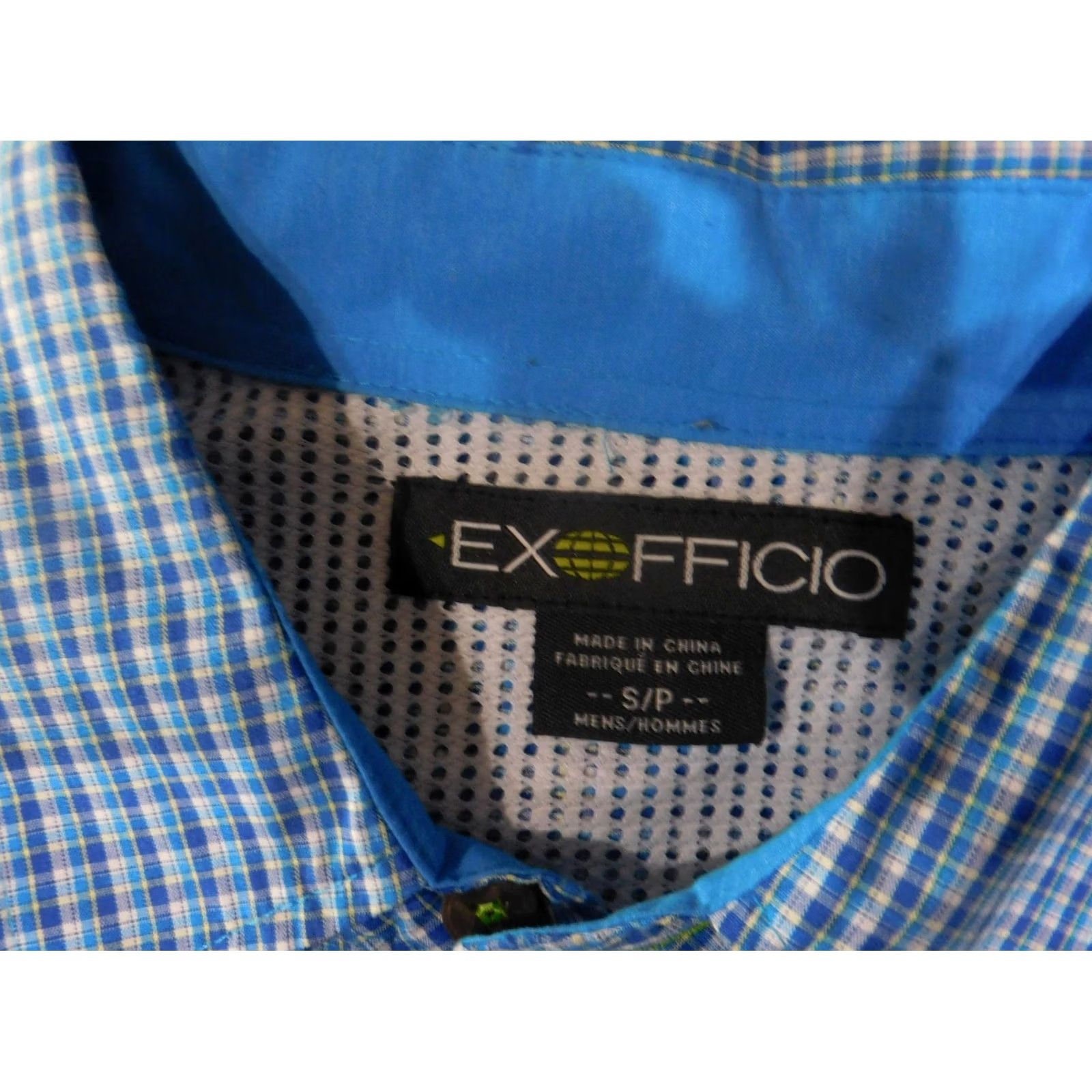 ExOfficio ExOfficio Shirt Mens Small Blue Plaid Lightweight Travel Outdoor Button-Up Long Sleeve Casual Size US S / EU 44-46 / 1 - 7 Thumbnail