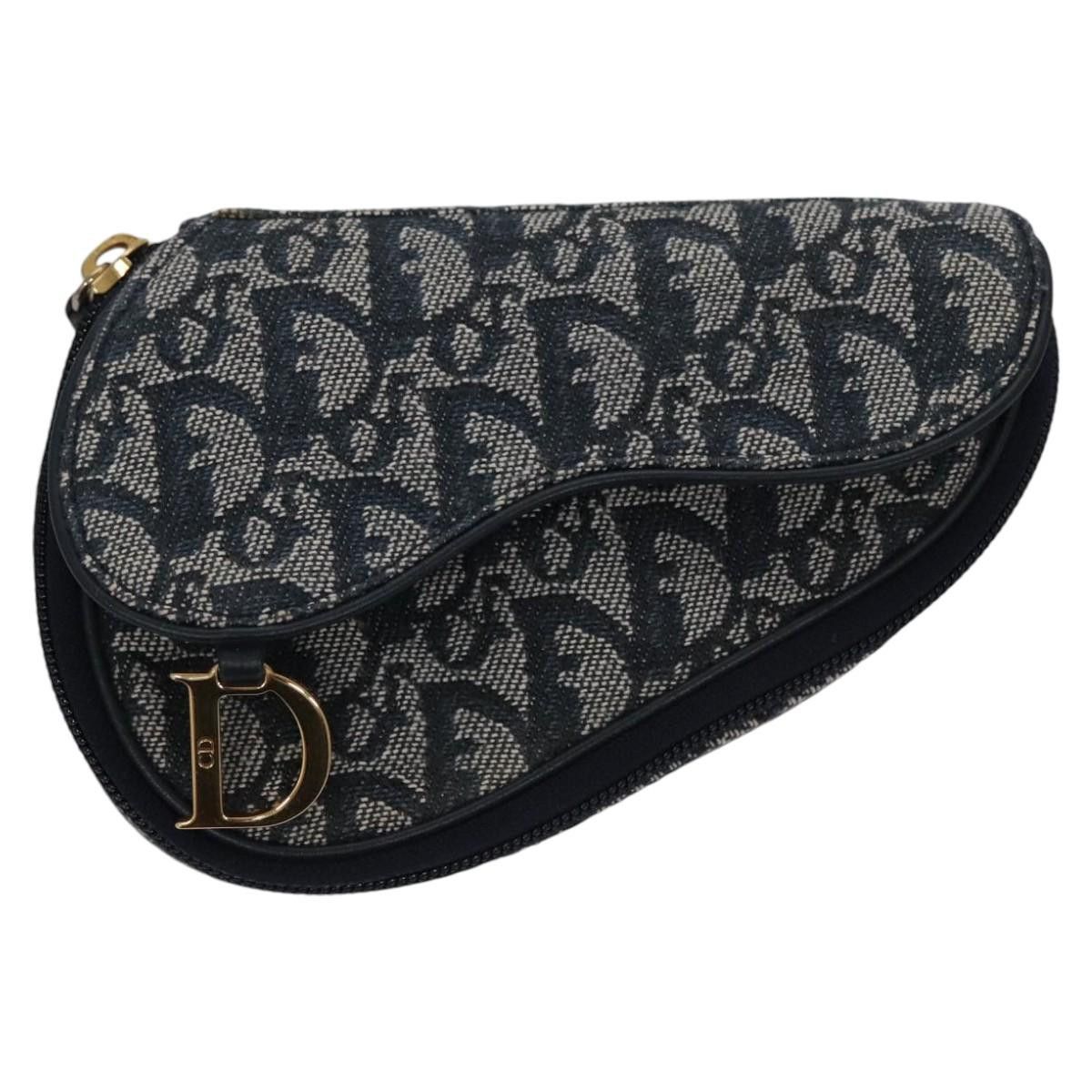 Dior Saddle Navy Canvas Clutch Bag (Pre-Owned) Size ONE SIZE - 1 Thumbnail