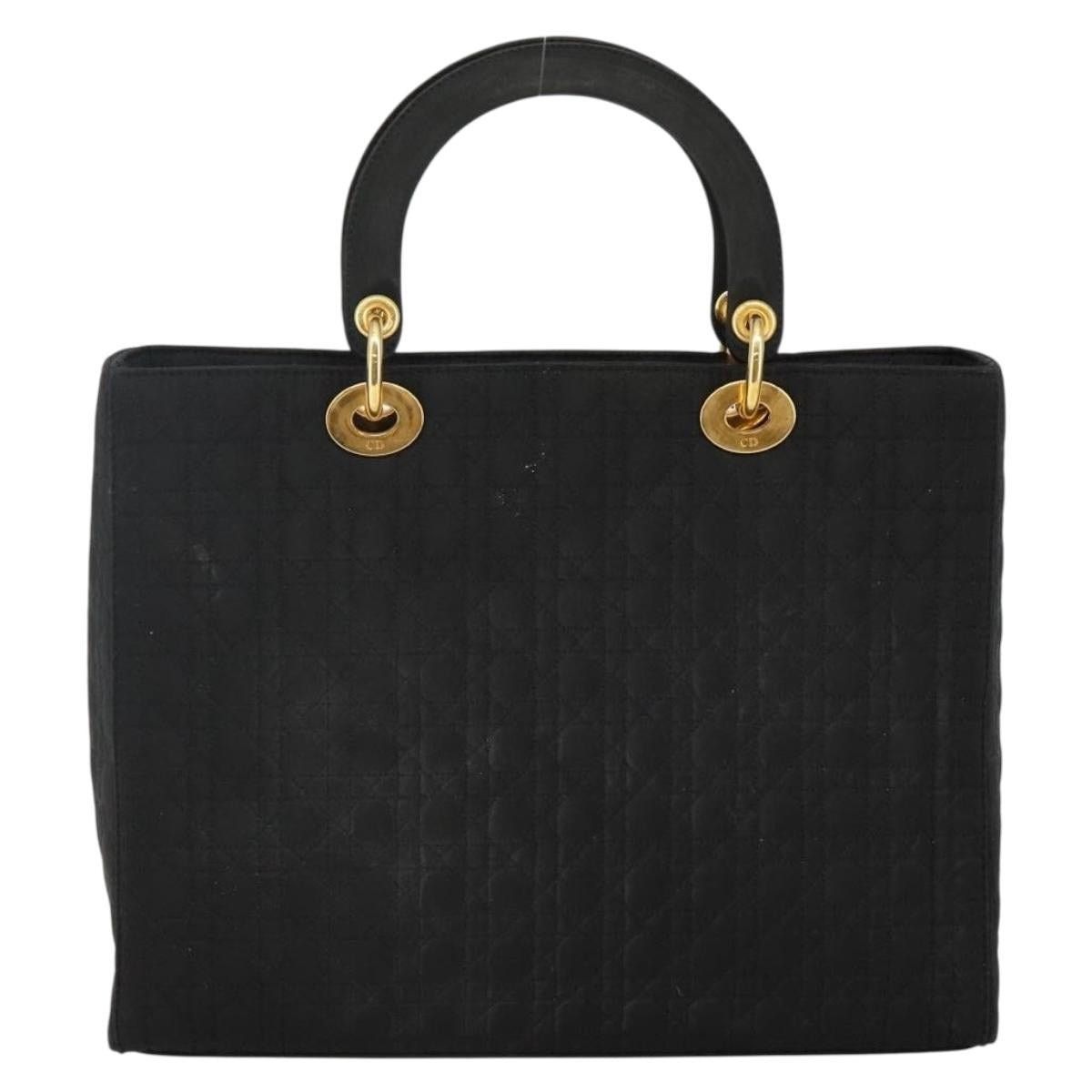 Dior DIOR Canage Hand Bag Nylon Black Gold Size ONE SIZE - 3 Thumbnail