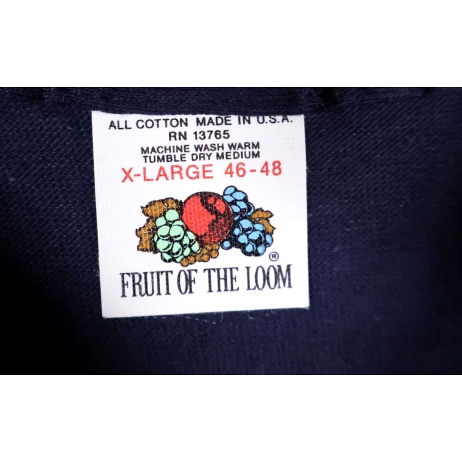 Fruit Of The Loom VINTAGE Fruit of the Loom T-Shirt Men XL Blue 70s 80s VTG Cotton Short Sleeve Crew Neck Graphic Tee Small Marks Size US M / EU 48-50 / 2 - 3 Thumbnail