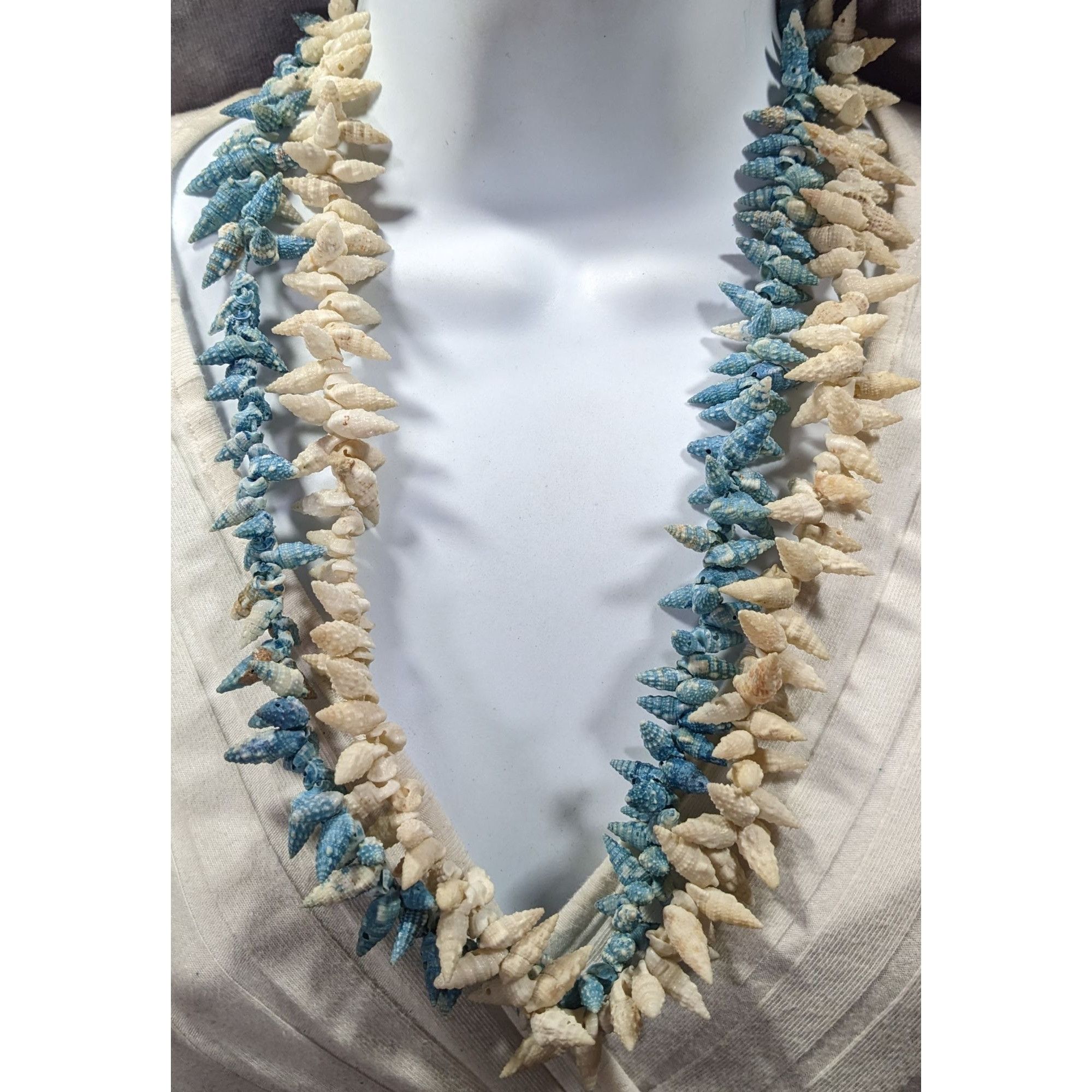Other Handmade Beachy Blue And White Multilayer Seashell Necklace Size ONE SIZE - 3 Thumbnail