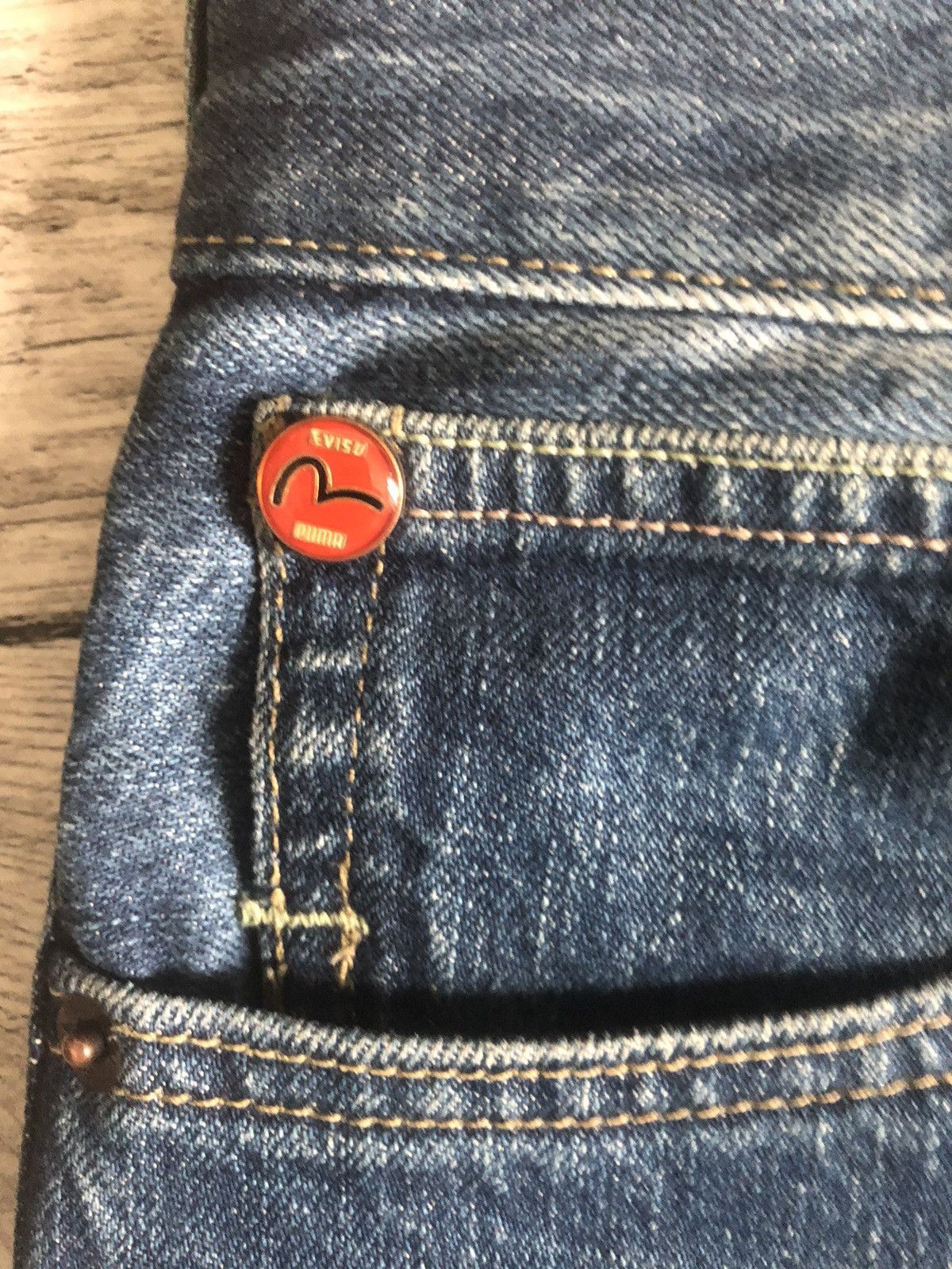 Evisu × Puma Sick Evisu x Puma denim blue jeans mint seagull Size US 32 / EU 48 - 7 Thumbnail