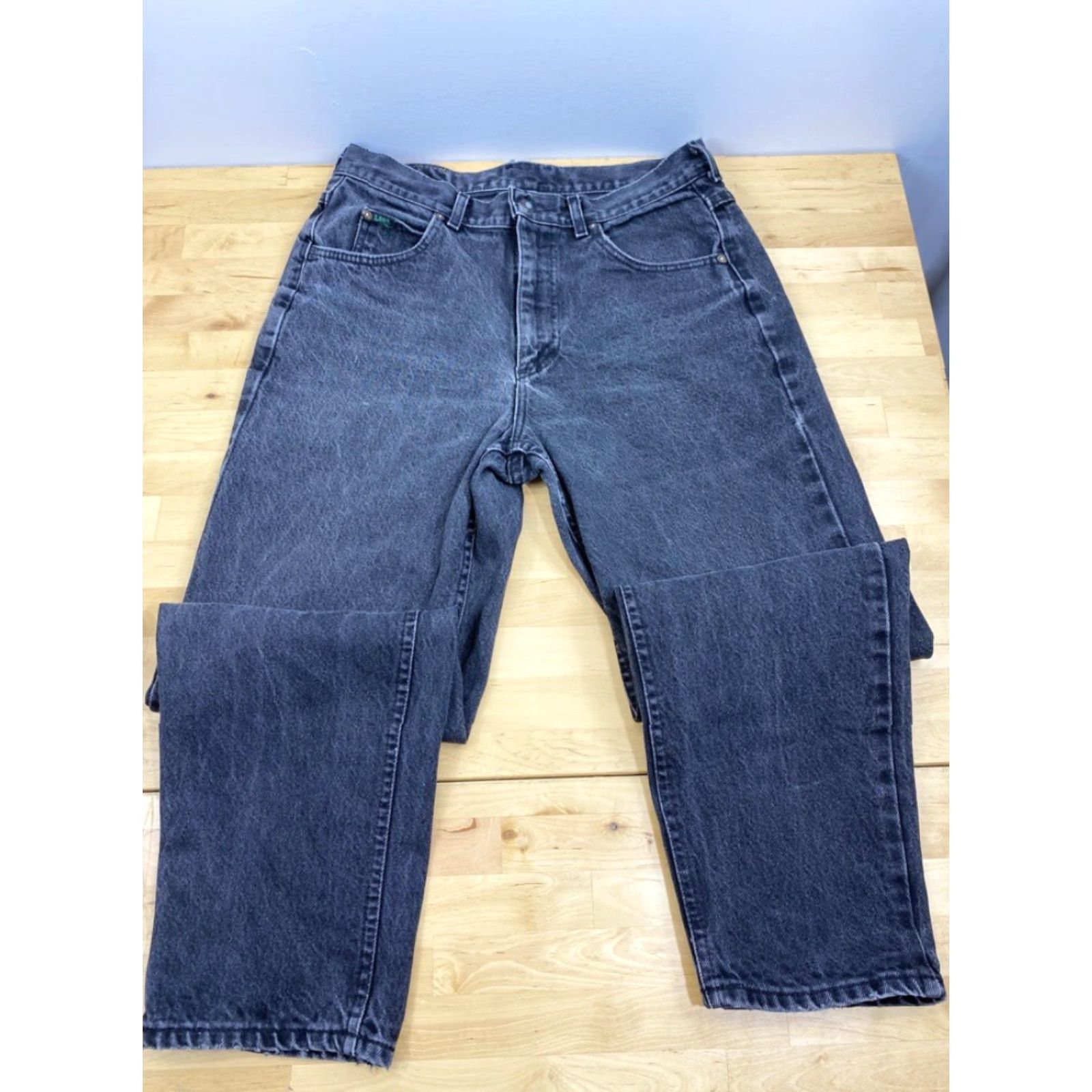 Lee VINTAGE Lee Jeans Mens 33 Workwear Dark Stone Wash Denim Distress 2953 Size US 33 - 2 Thumbnail