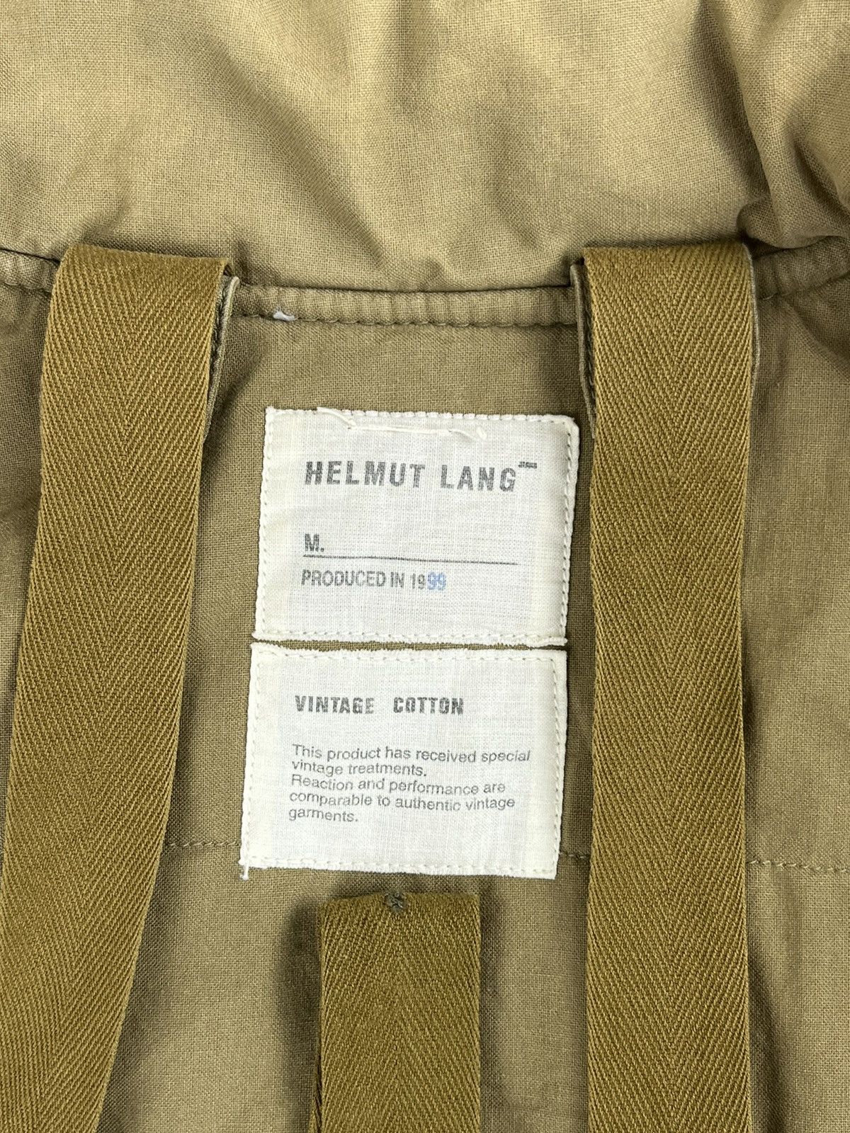 Helmut Lang AW99 Helmut Lang Vintage Cotton Bondage M69 Flak Jacket Size US S / EU 44-46 / 1 - 13 Thumbnail