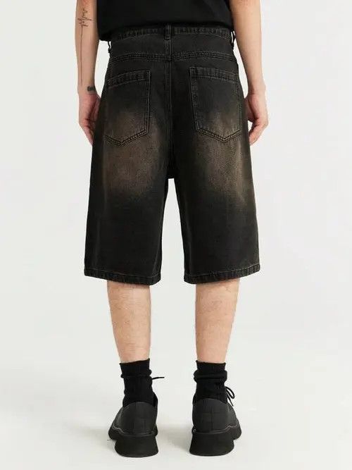 Japanese Brand Jorts Shorts Drip Washed Denim Size US 34 / EU 50 - 1 Thumbnail