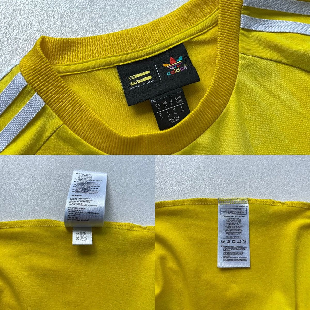 Human Made Adidas Originals x Pharrell Williams Hu Holi T-Shirt Yellow Size US M / EU 48-50 / 2 - 9 Thumbnail