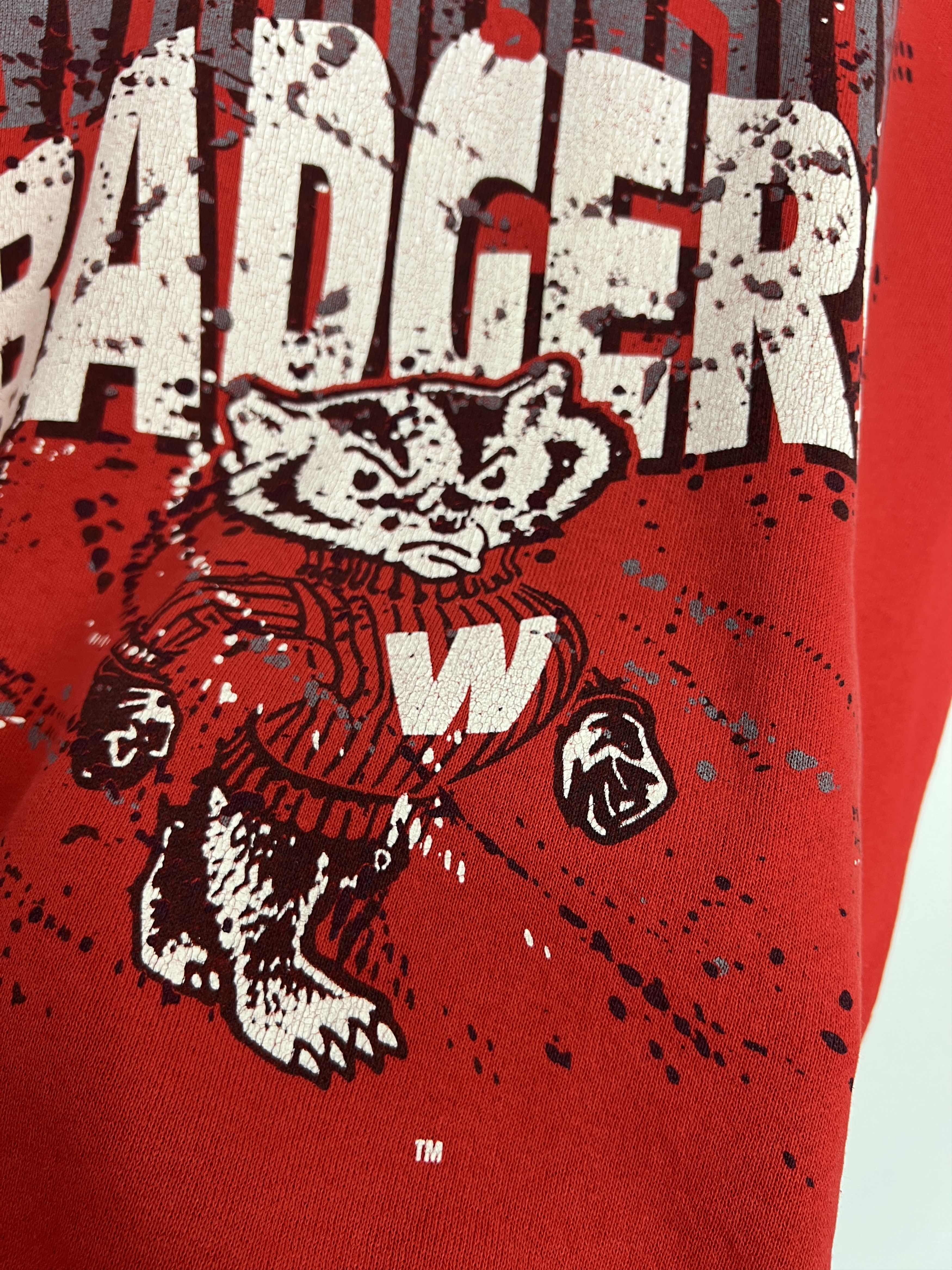 Vintage Vintage NCAA Wisconsin Badgers Big Logo Sweatshirt Crewneck Size US L / EU 52-54 / 3 - 4 Thumbnail
