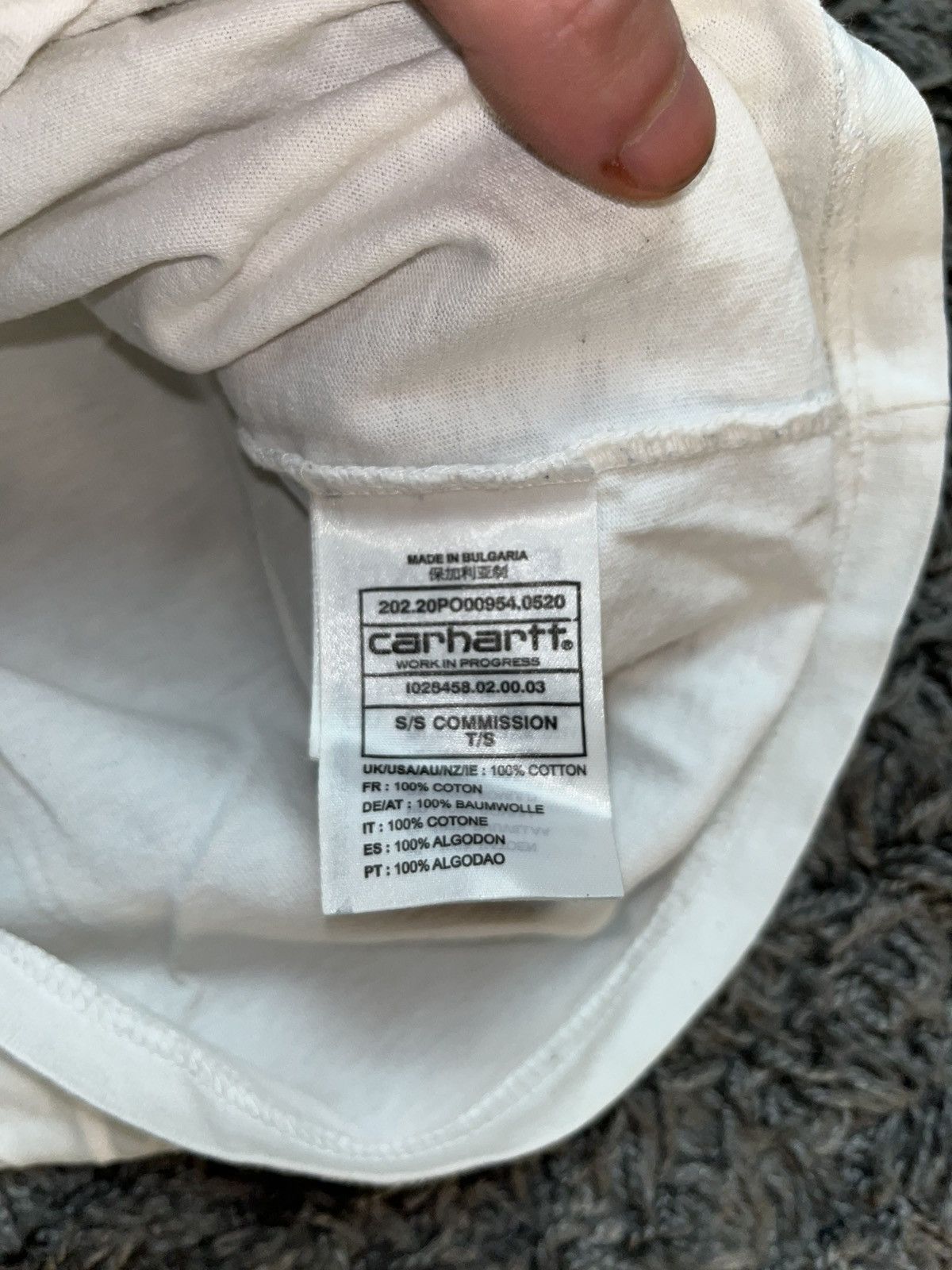 Carhartt Wip Carhartt WIP Commission Logo Embroidered T-Shirt White Size US L / EU 52-54 / 3 - 5 Thumbnail
