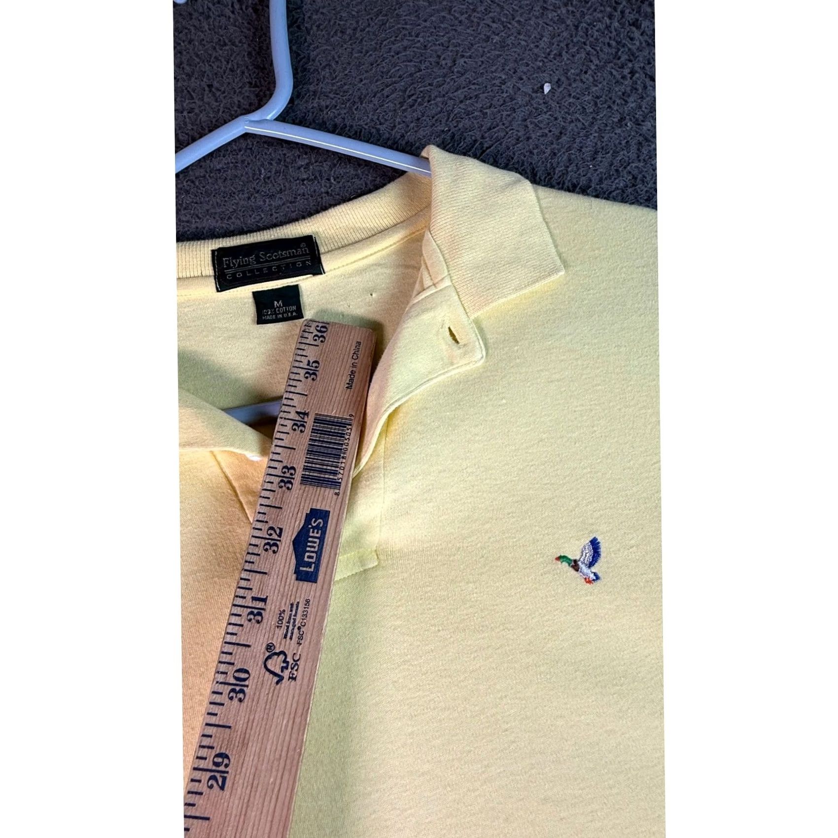 Vintage VTG Flying Scotsman Polo Shirt Duck Logo Short Sleeve Casual Yellow Mens M Size US M / EU 48-50 / 2 - 6 Thumbnail