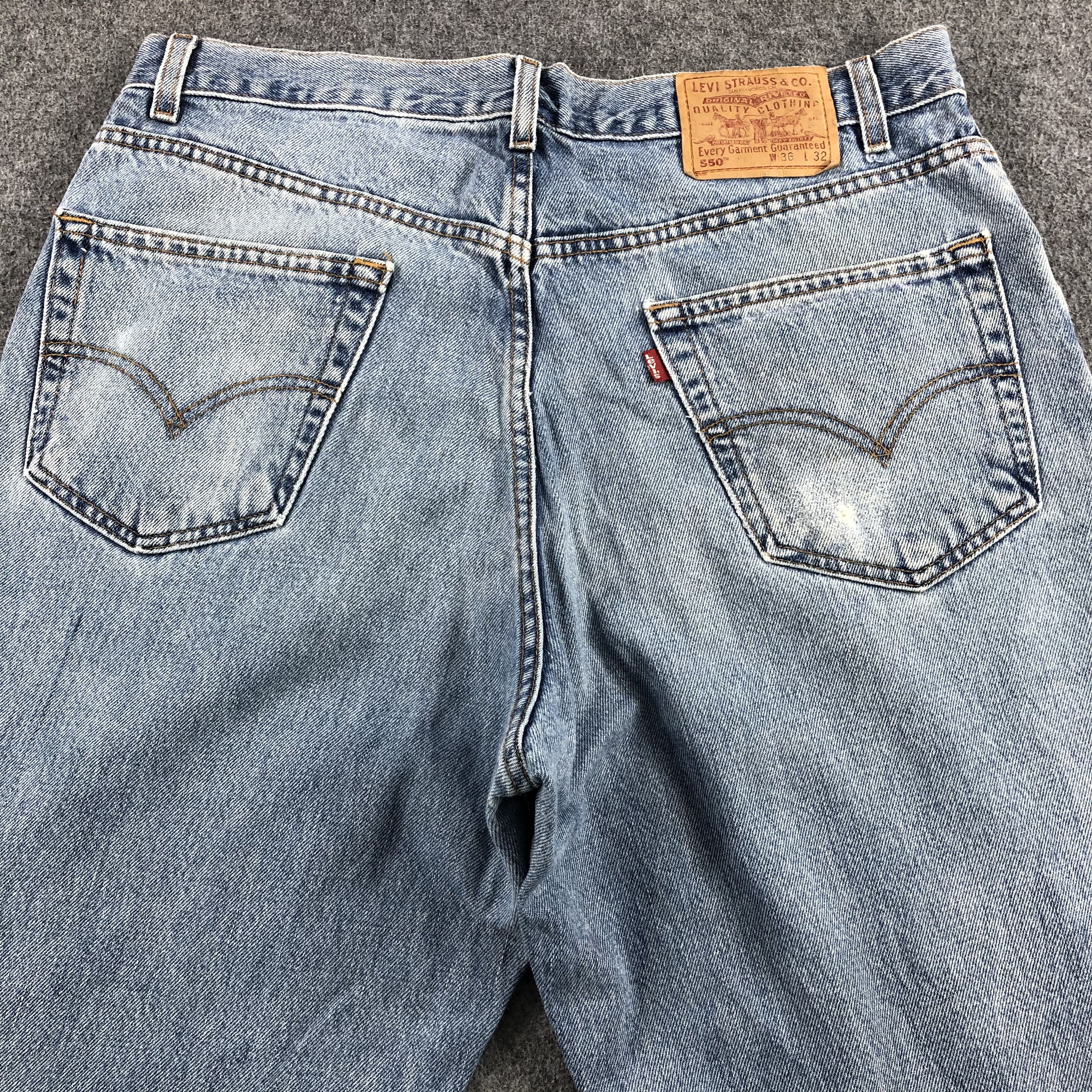 Levi's Vintage 90s Blue Wash Levis 550 Jeans-J1464 Size US 36 / EU 52 - 4 Thumbnail