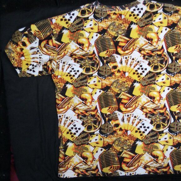 Vintage Vintage Give Me Face Dice Cards Mics Rims AOP T-Shirt Size US XL / EU 56 / 4 - 5 Thumbnail