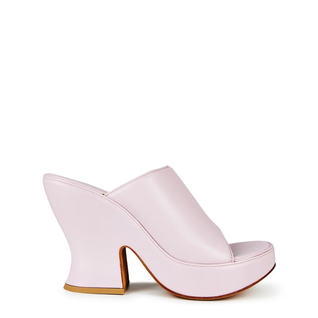 Bottega Veneta Bottega Veneta High Heel Wedge Mules in Purple Size US 4.5 / IT 34.5 - 3 Thumbnail