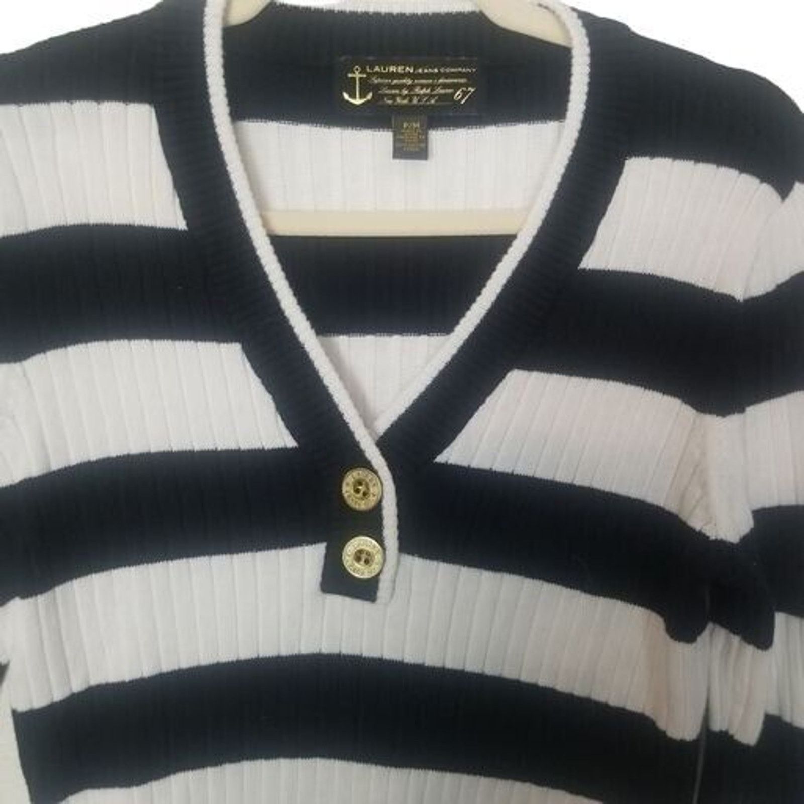 Ralph Lauren Lauren Jeans Co. Ralph Lauren Womens Striped Sweater Size PM Size M / US 6-8 / IT 42-44 - 2 Thumbnail